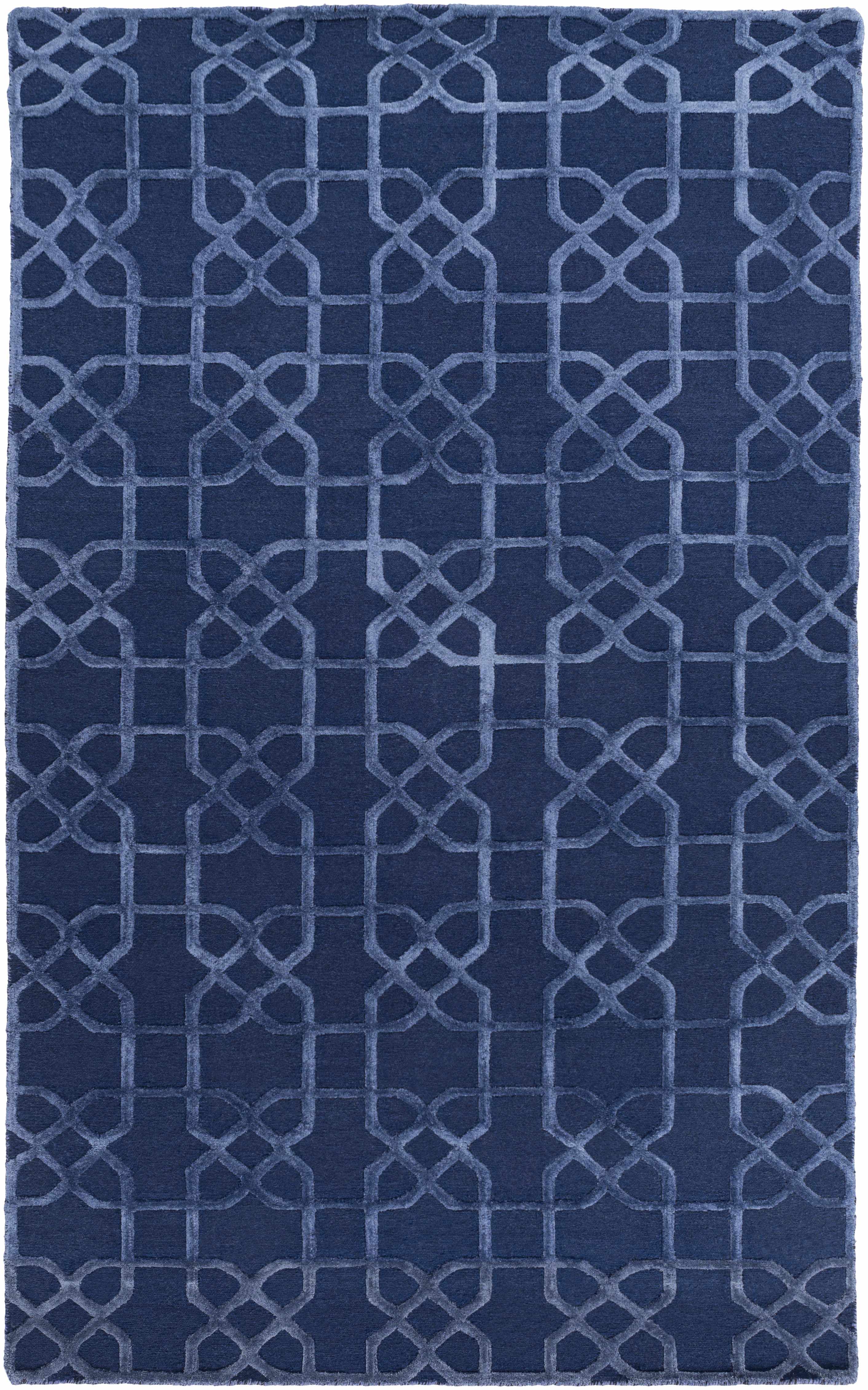 Westley 6' x 9' Solid & Border Updated Moroccan Trellis Wool Area Rug - Hauteloom