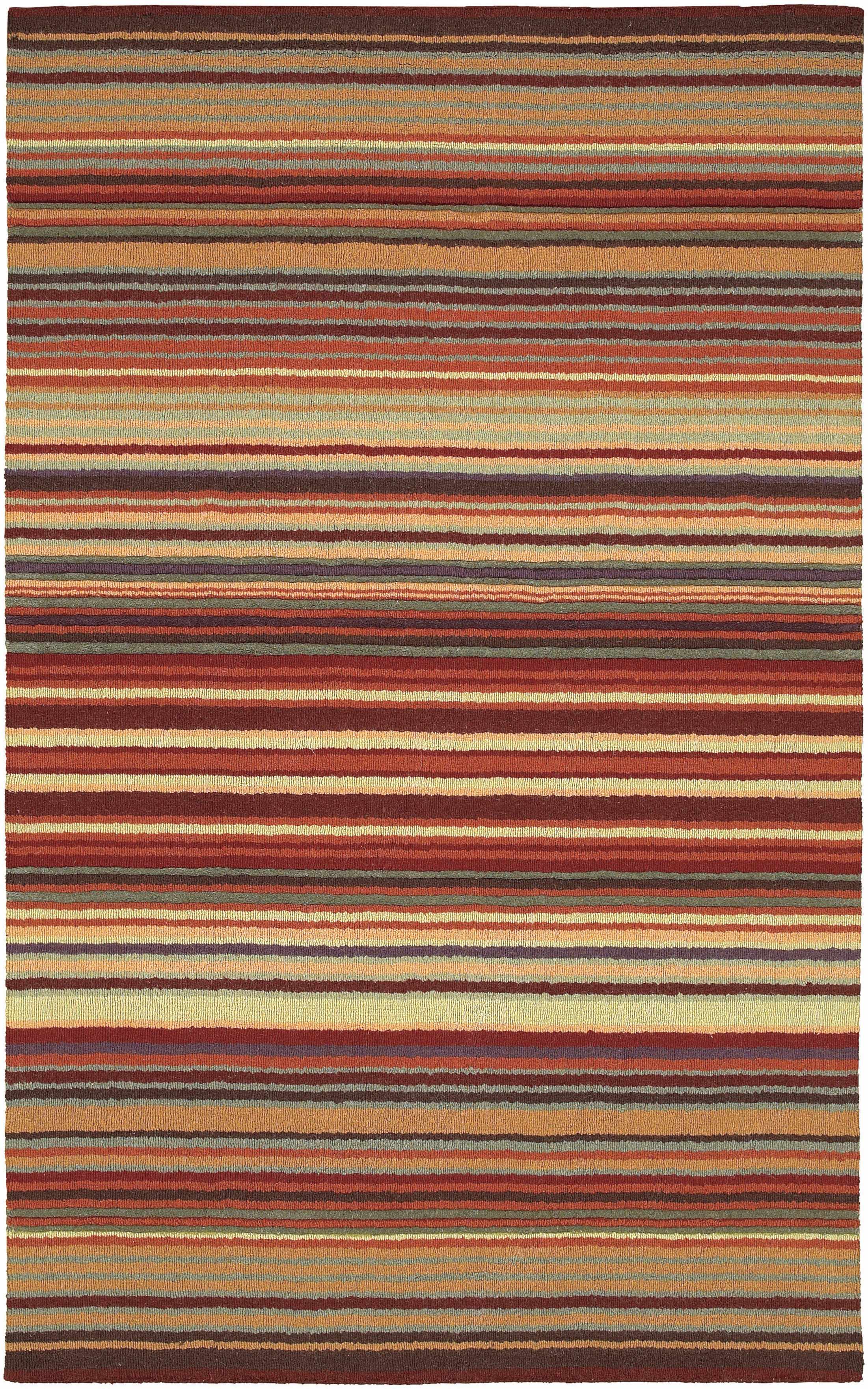 Coburn 5' x 8' Transitional Moroccan Stripes Wool Area Rug - Hauteloom