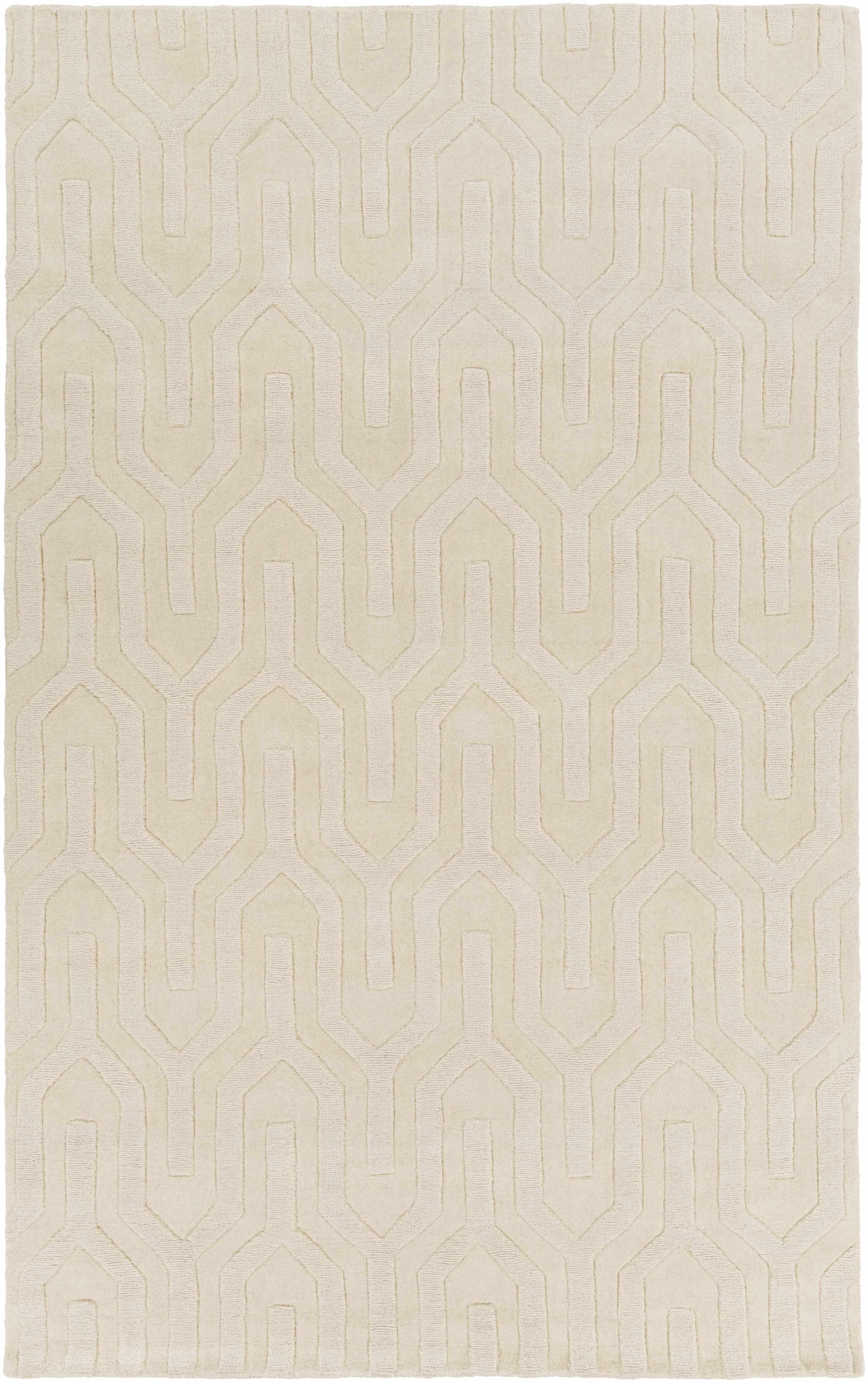 Huddersfield 8' x 11' Solid & Border Modern Moroccan Trellis Wool Area Rug - Hauteloom