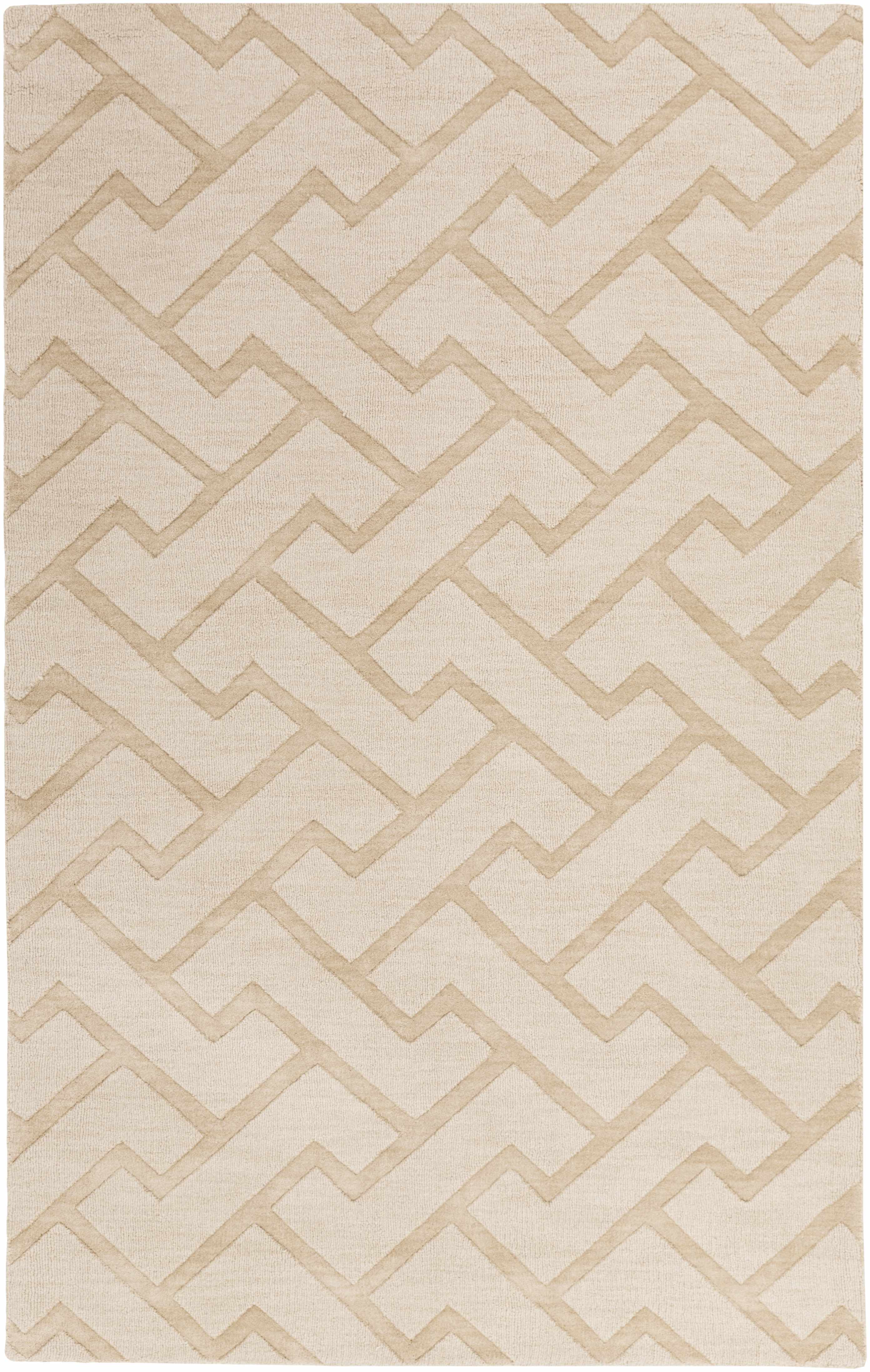 Westdale 9' x 13' Solid & Border Updated Moroccan Trellis Wool Area Rug - Hauteloom