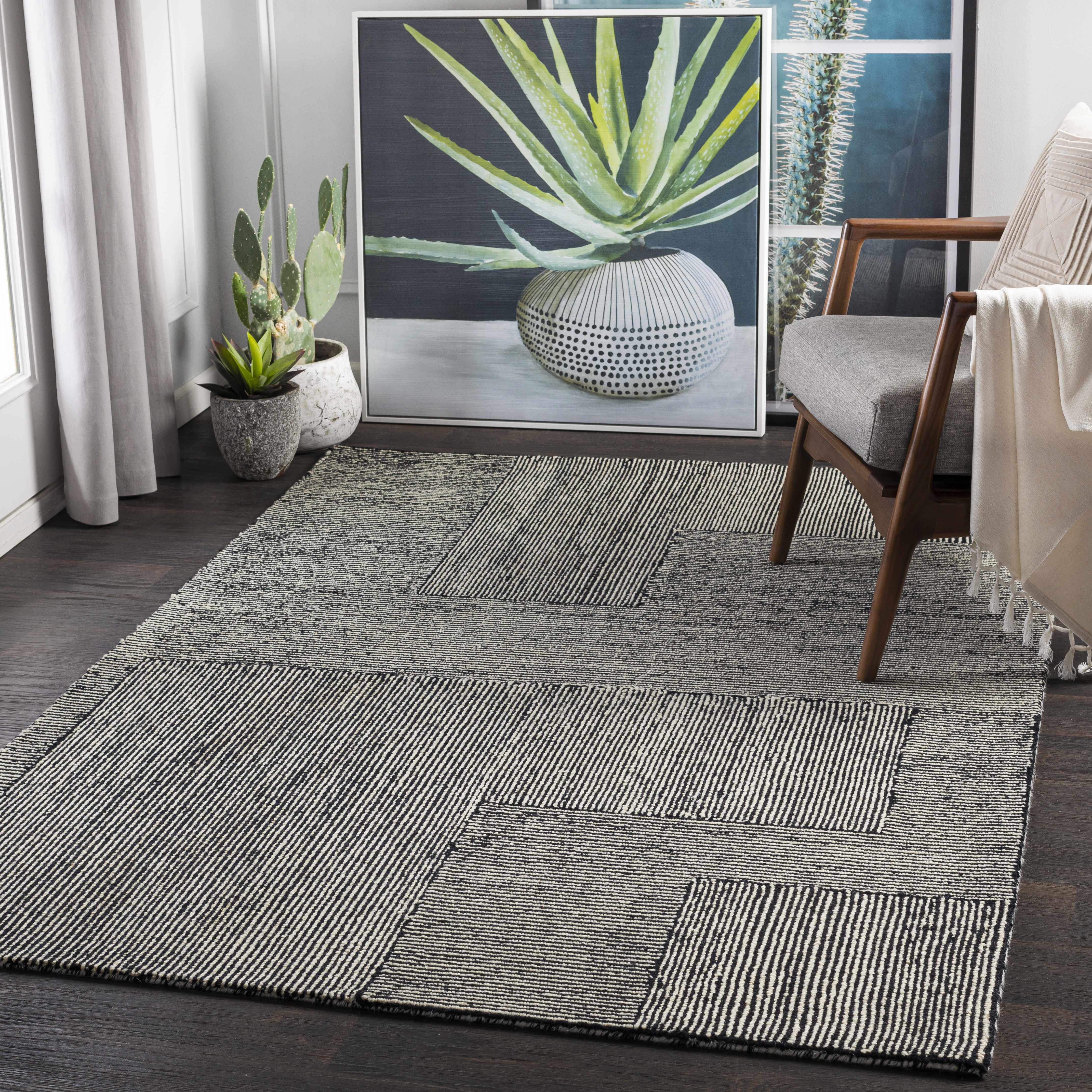 Stevington 8' x 10' Modern Wool Area Rug - Hauteloom