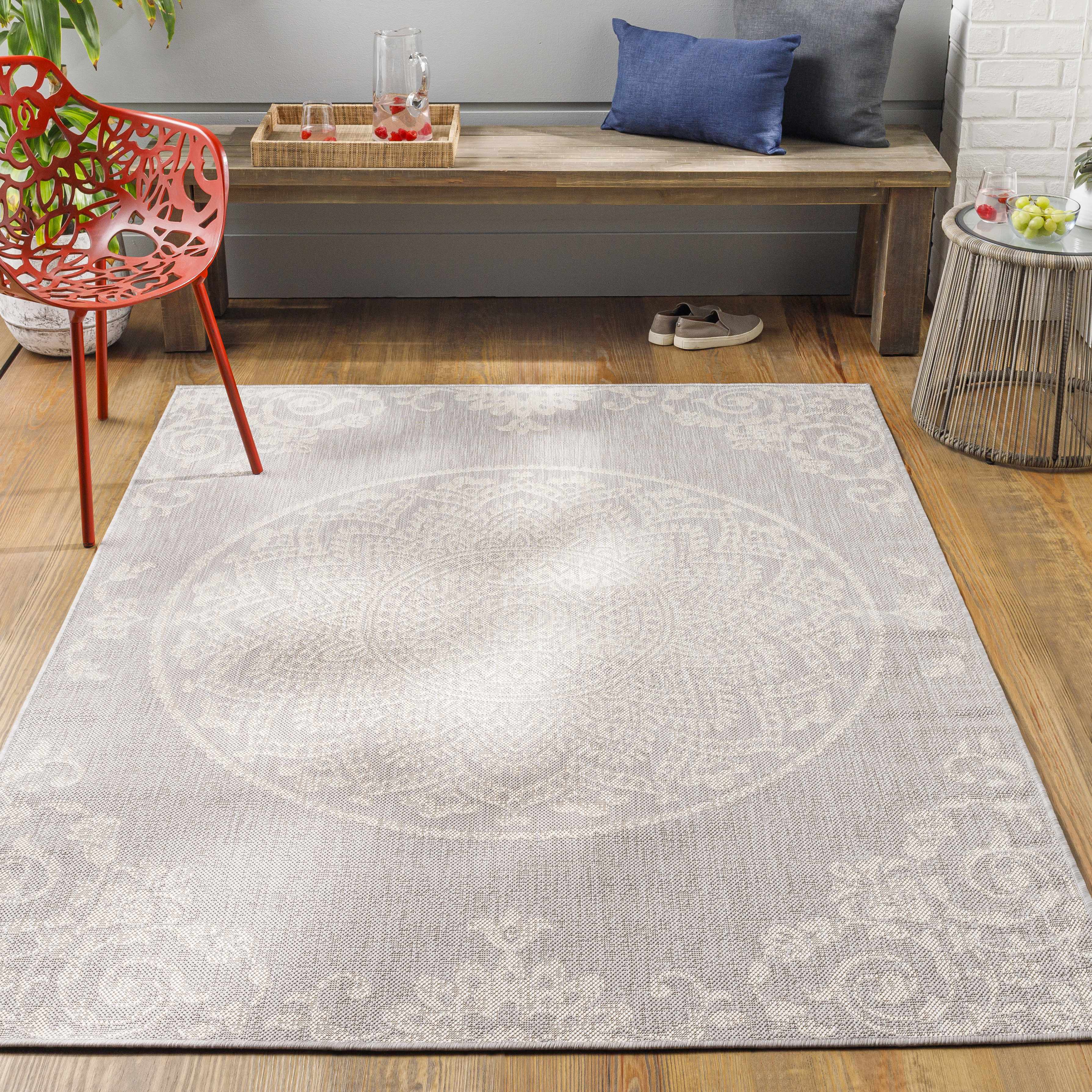 Jilliby 7'10in x 10' Traditional Outdoor Area Rug - Hauteloom