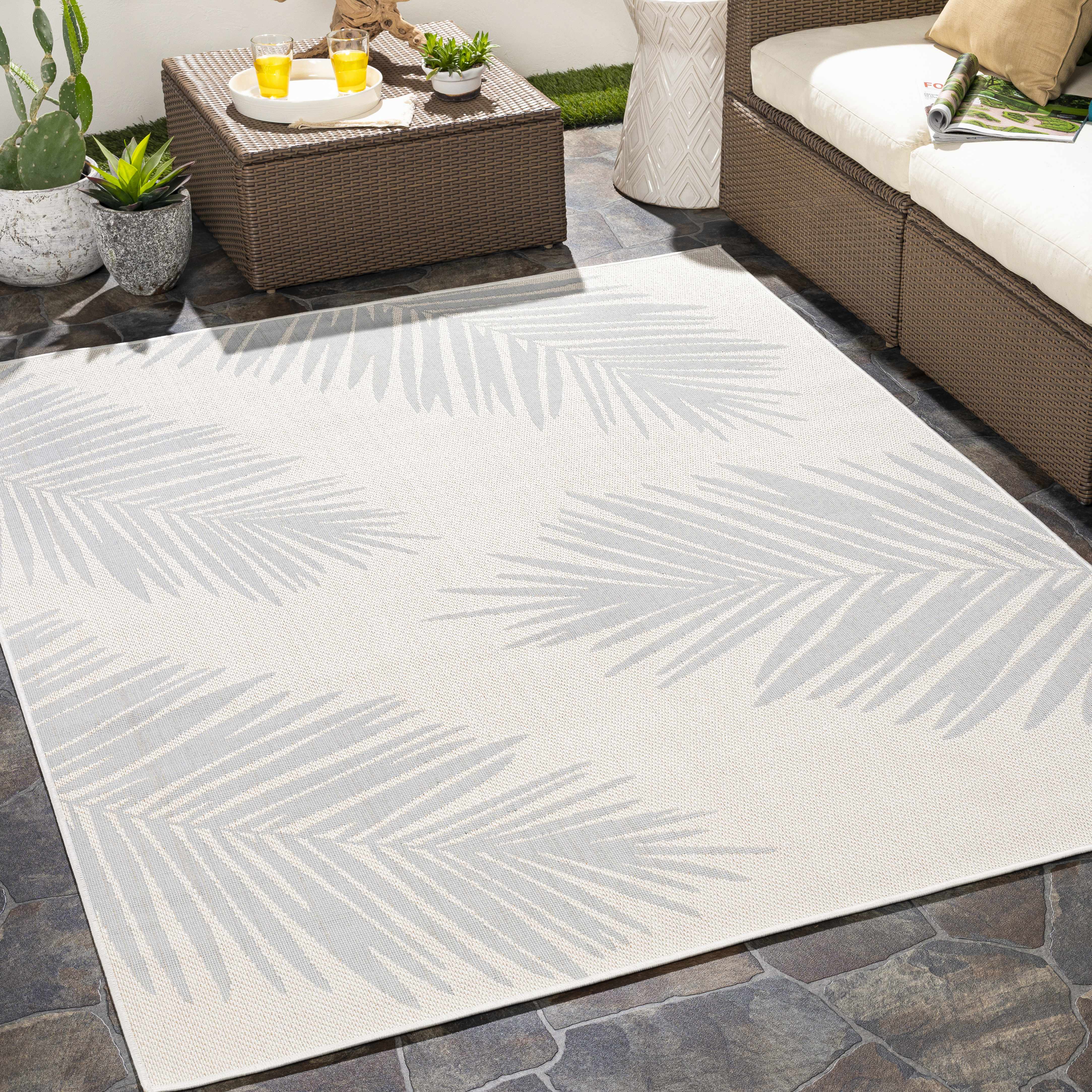Stottville 5'3in x 7' Coastal Outdoor Area Rug - Hauteloom
