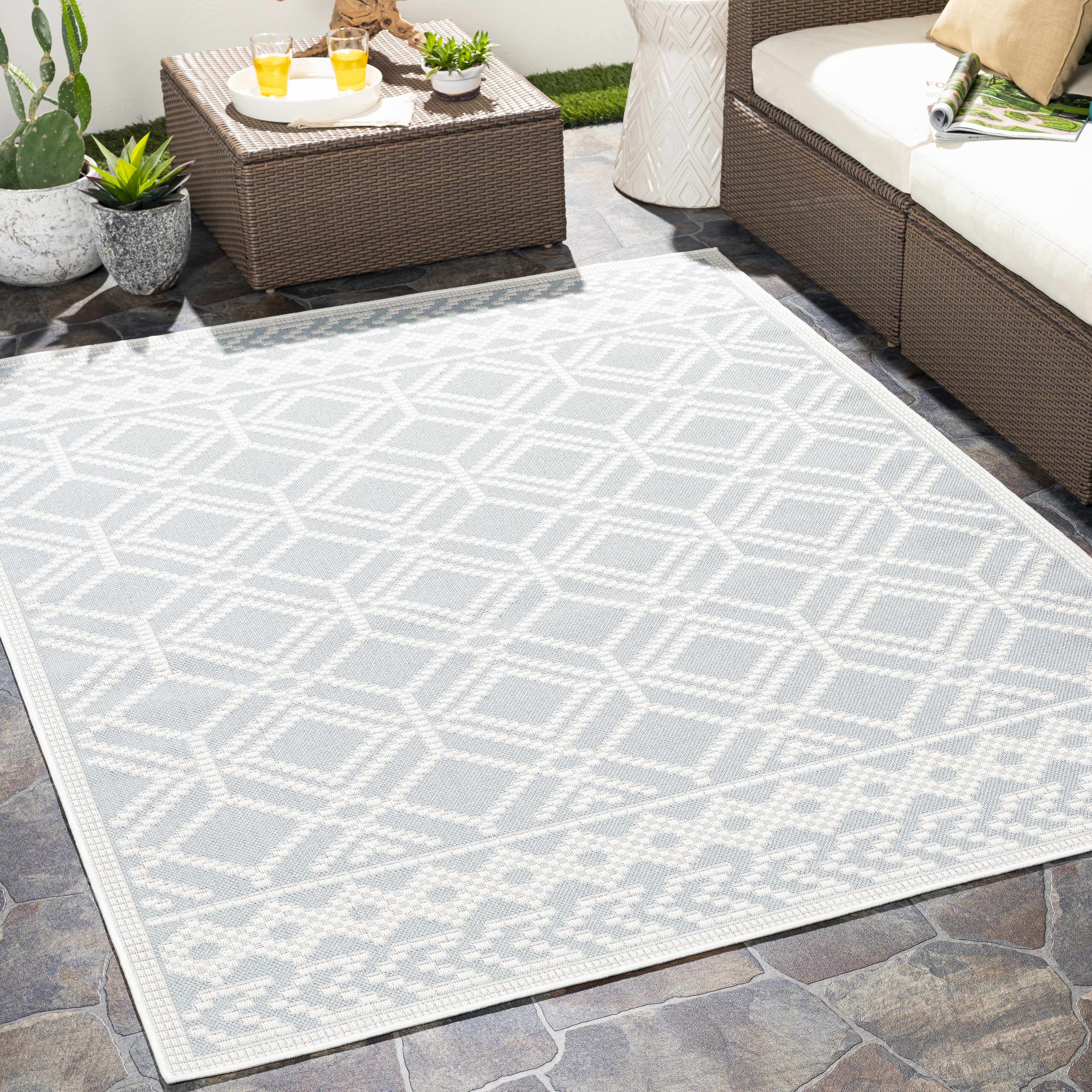 Scawby 5'3in x 7' Modern Outdoor Area Rug - Hauteloom