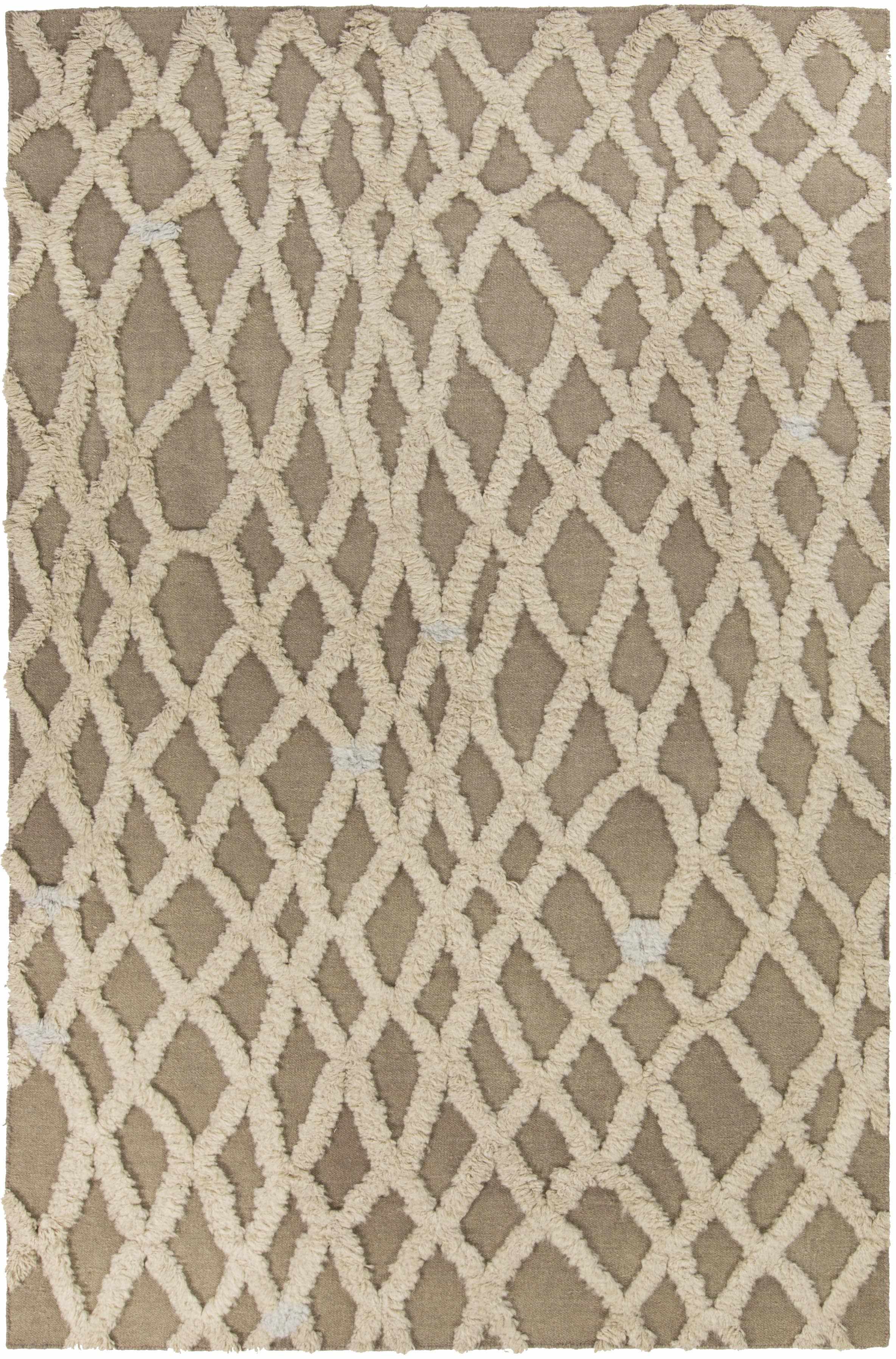 Kerhonkson 8' x 11' Textural Shag Moroccan Bohemian Wool Area Rug - Hauteloom