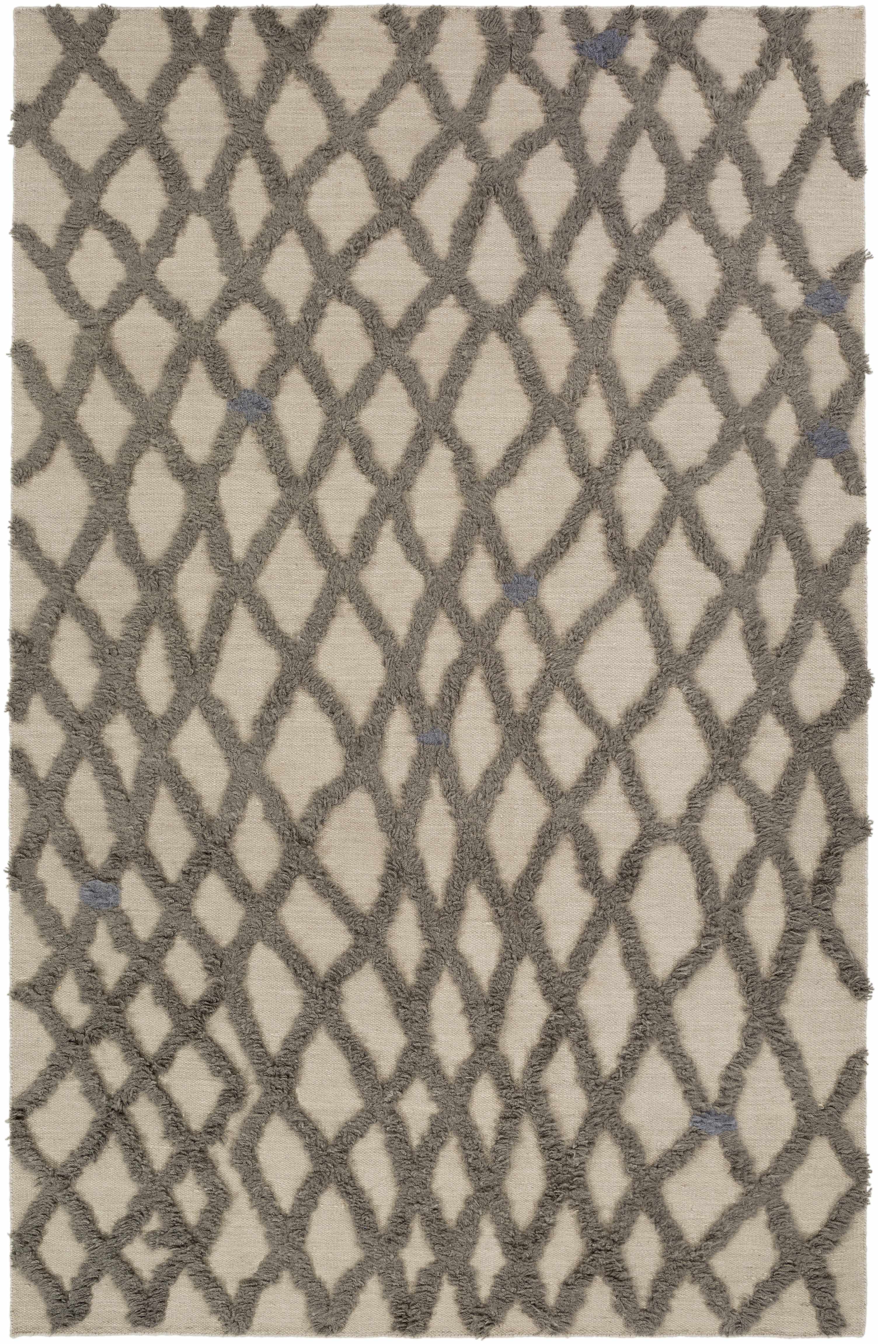 Clare 8' x 11' Textural Shag Moroccan Bohemian Wool Area Rug - Hauteloom