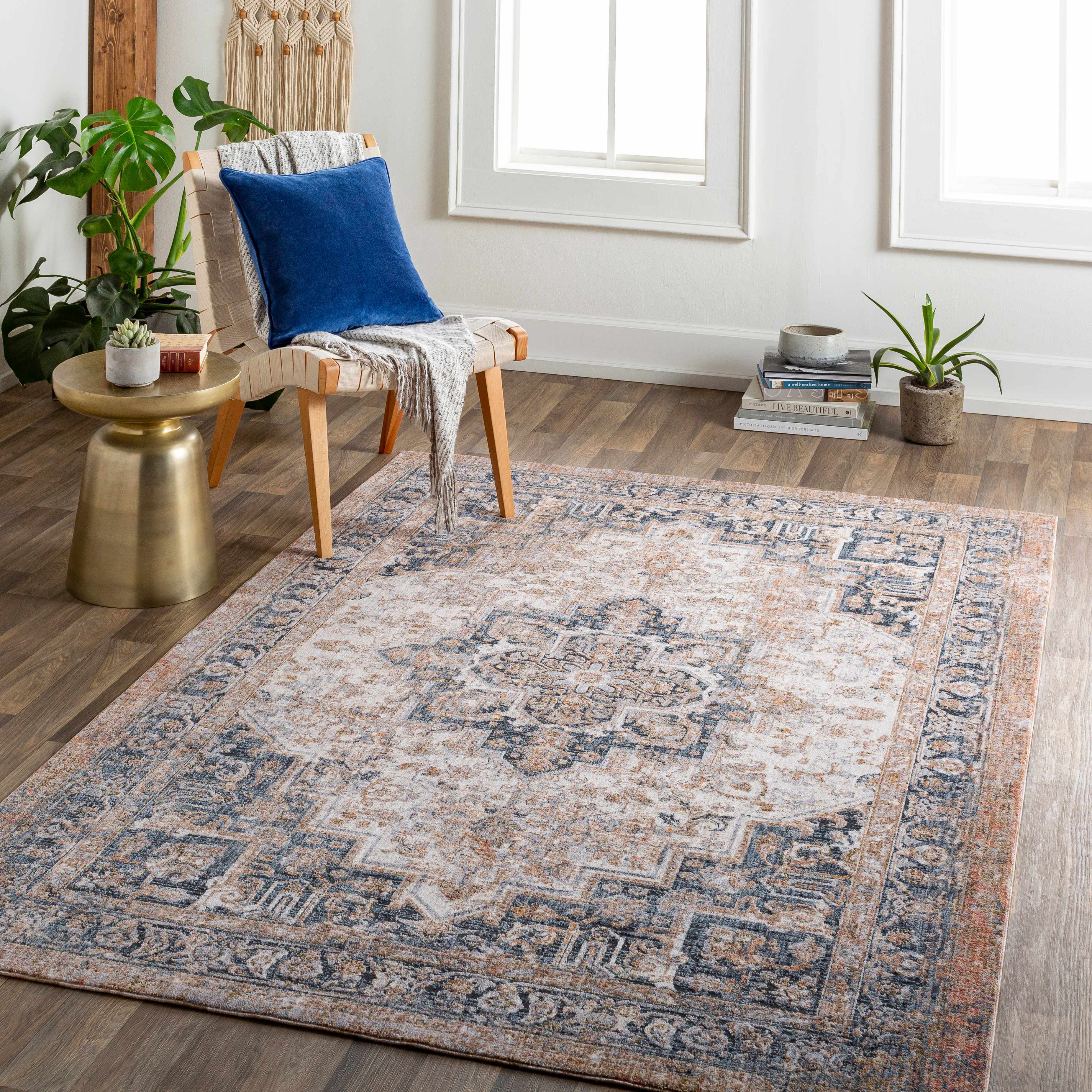 Ardnacrusha 5'3in x 7'3in Updated Traditional Farmhouse Area Rug - Hauteloom