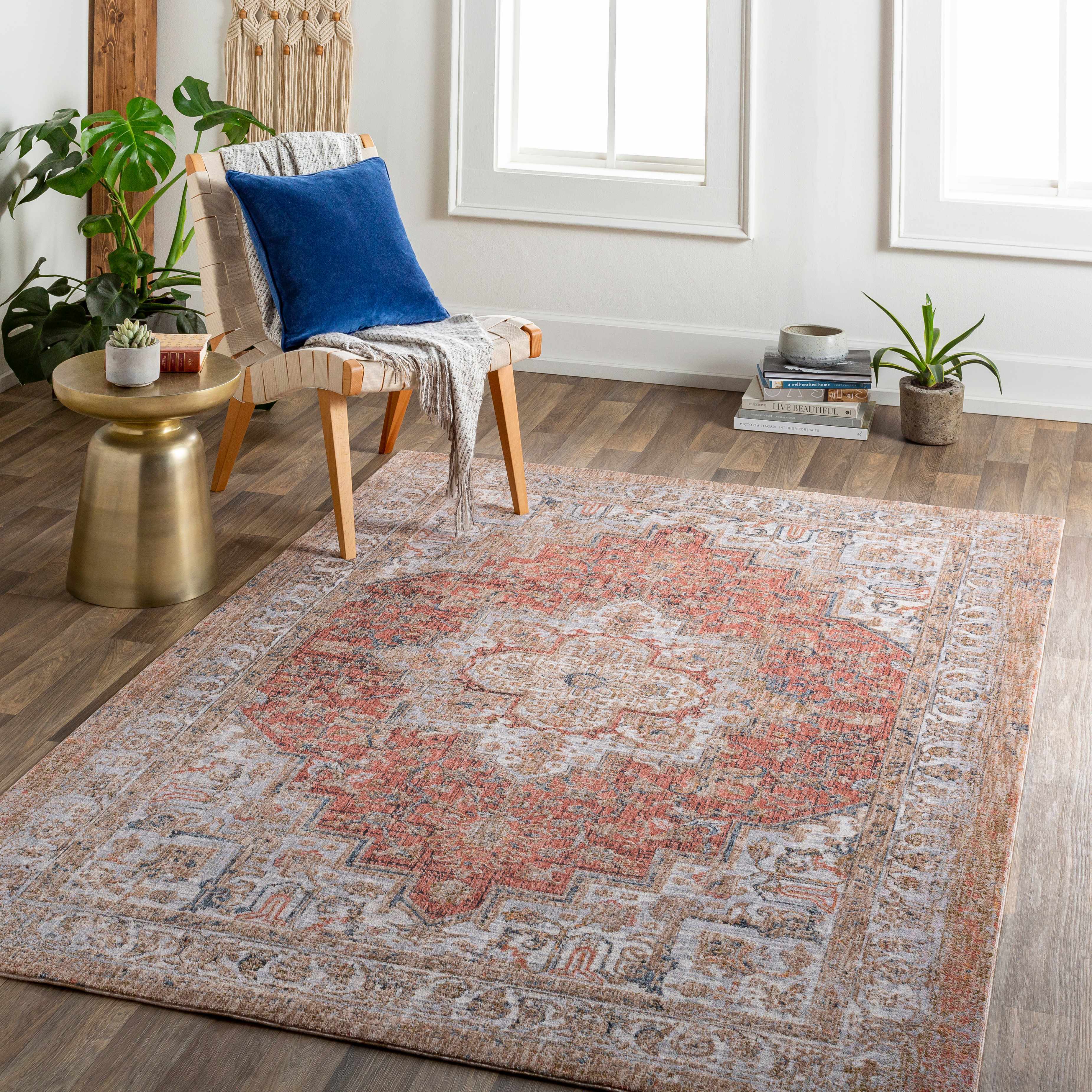 Himaao 5'3in x 7'3in Updated Traditional Farmhouse Area Rug - Hauteloom