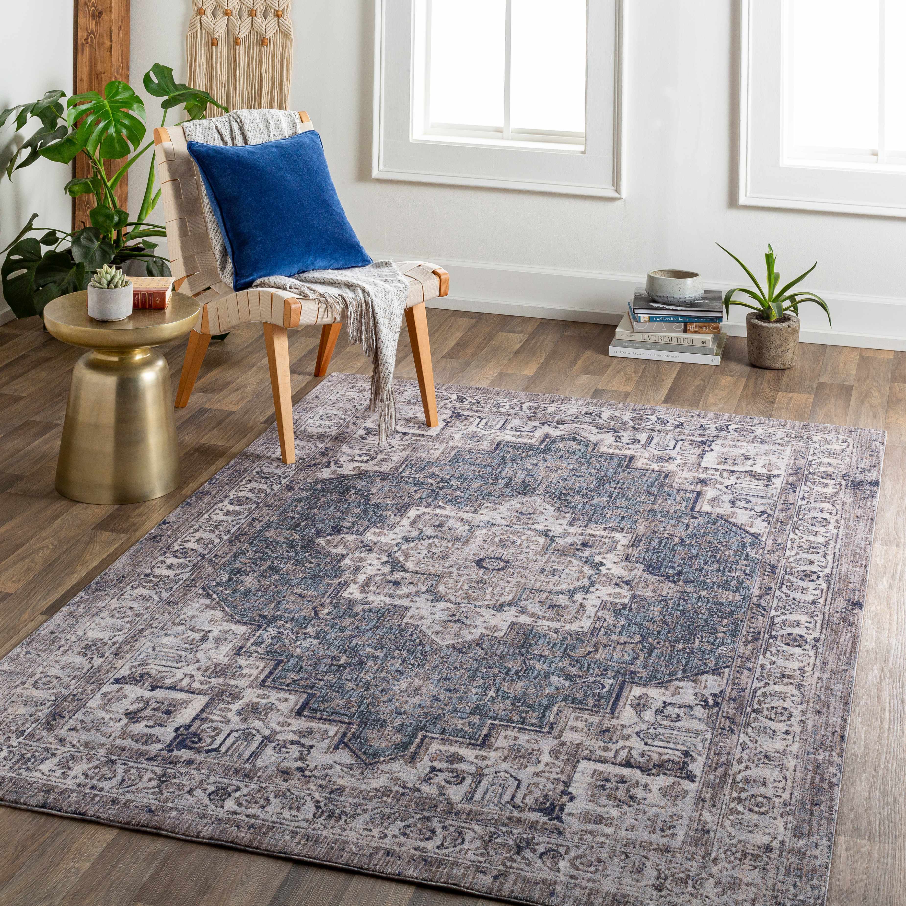 Ponot 5'3in x 7'3in Updated Traditional Farmhouse Area Rug - Hauteloom