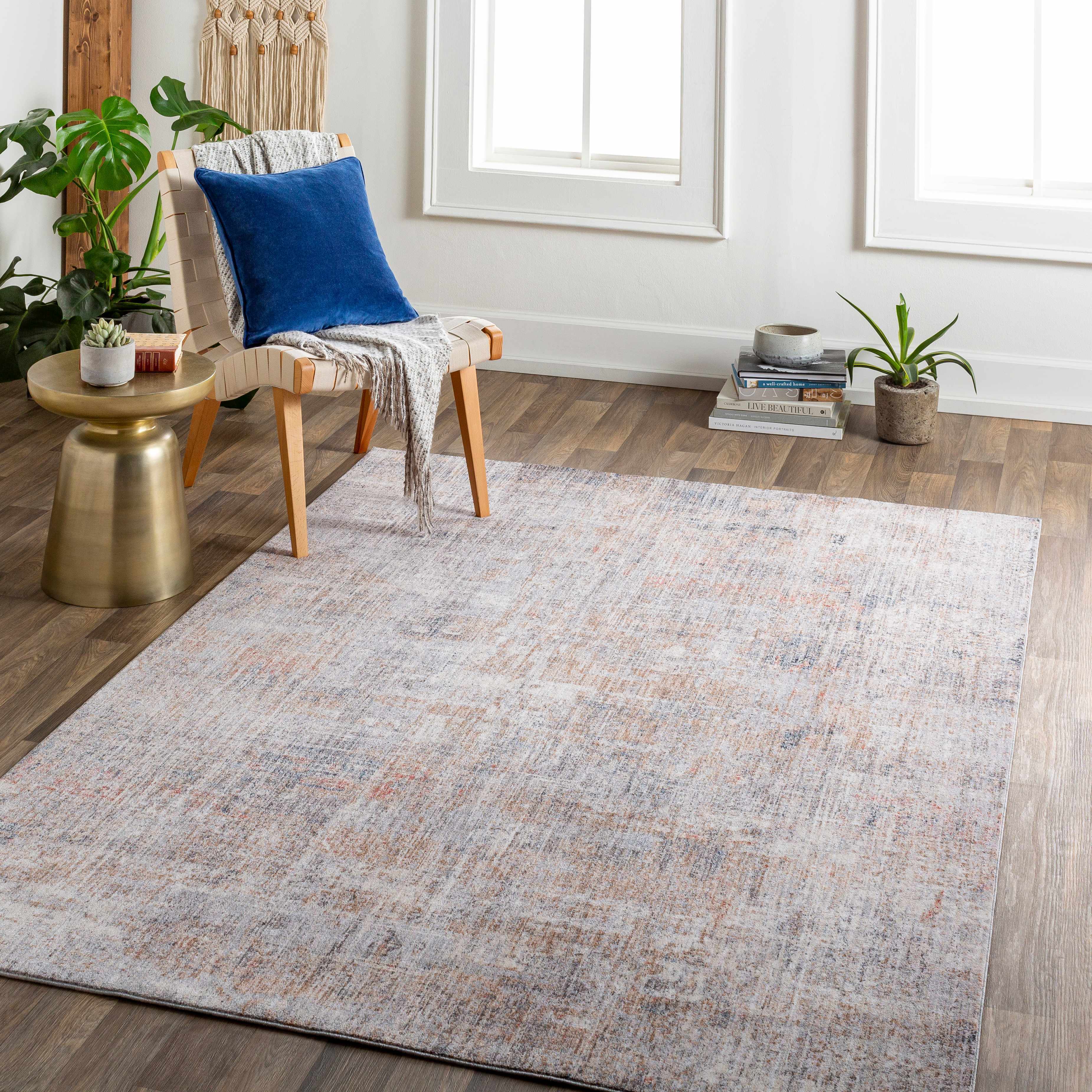 Llorente 5'3in x 7'3in Contemporary Bohemian Abstract Area Rug - Hauteloom