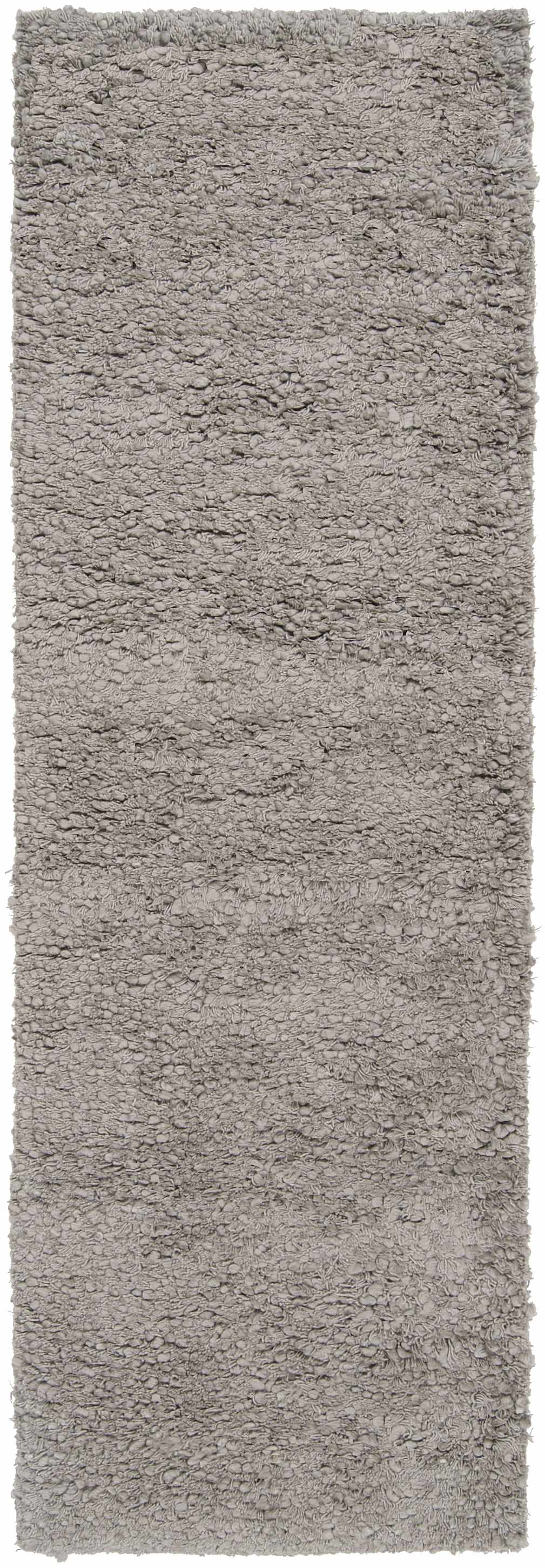Trinway 2'6in x 8' Shag Shag Plush Solid NZ Wool Runner - Hauteloom