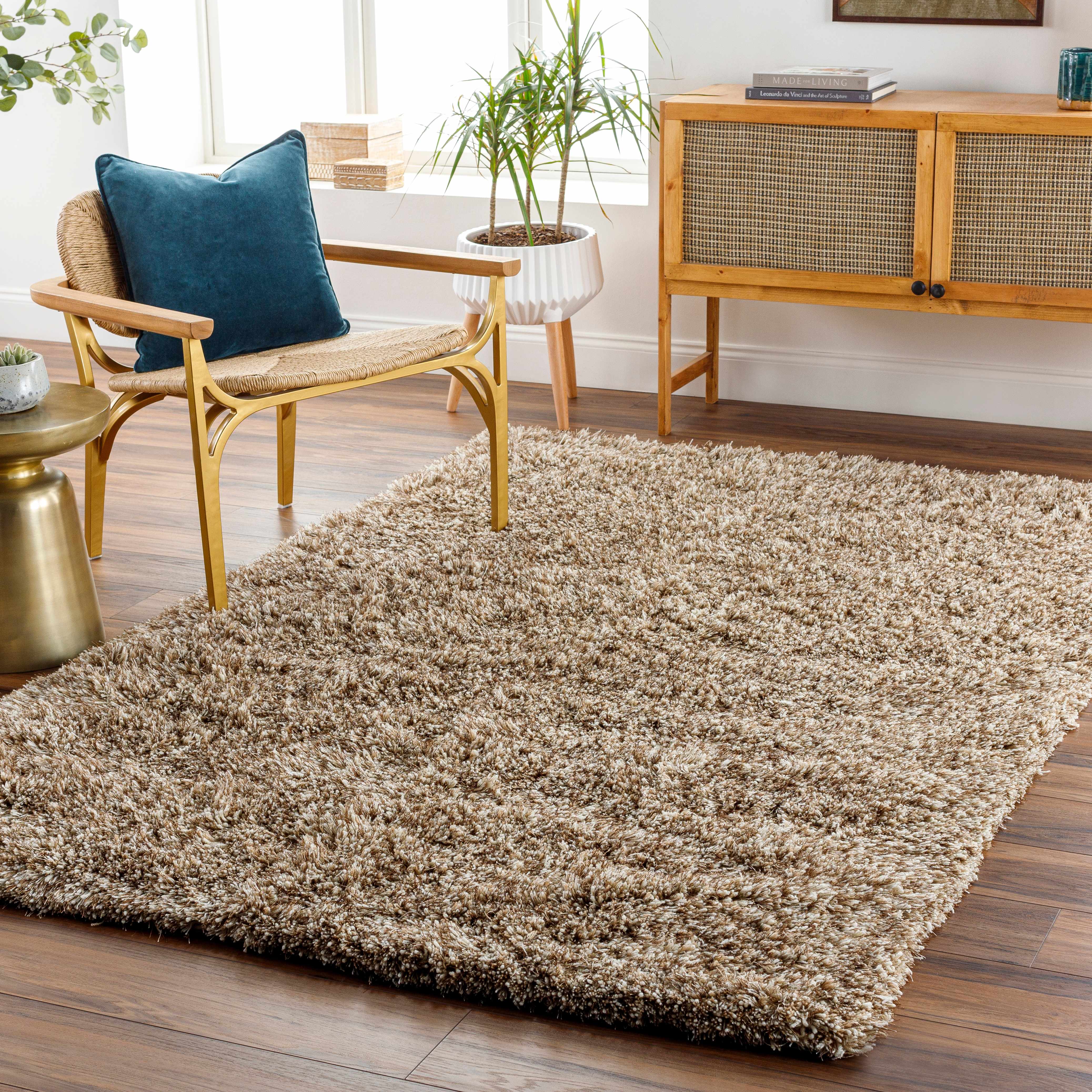 Renovo 6' x 9' Shag NZ Wool Area Rug - Hauteloom