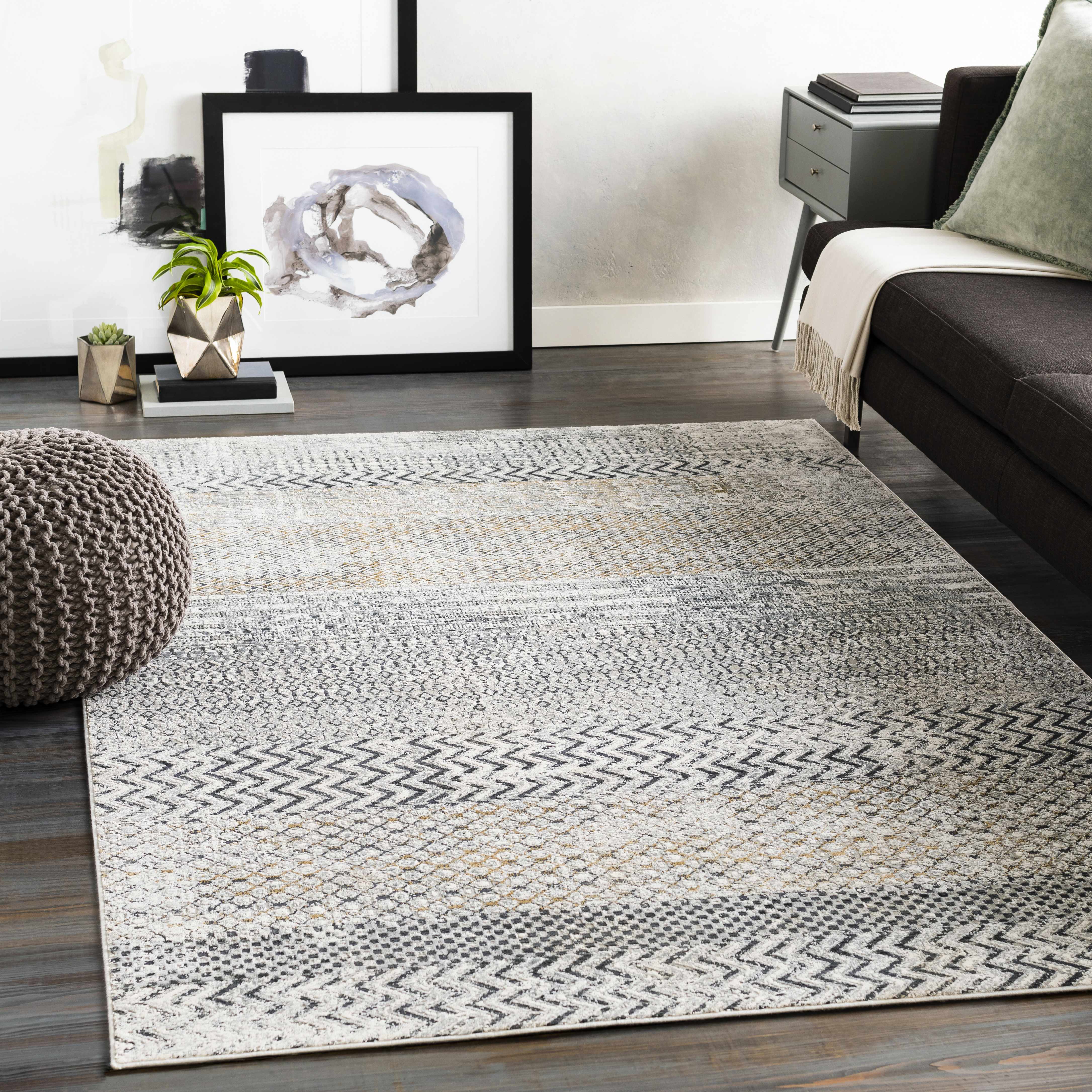 Rombauer 9' x 12'3in Modern Area Rug - Hauteloom