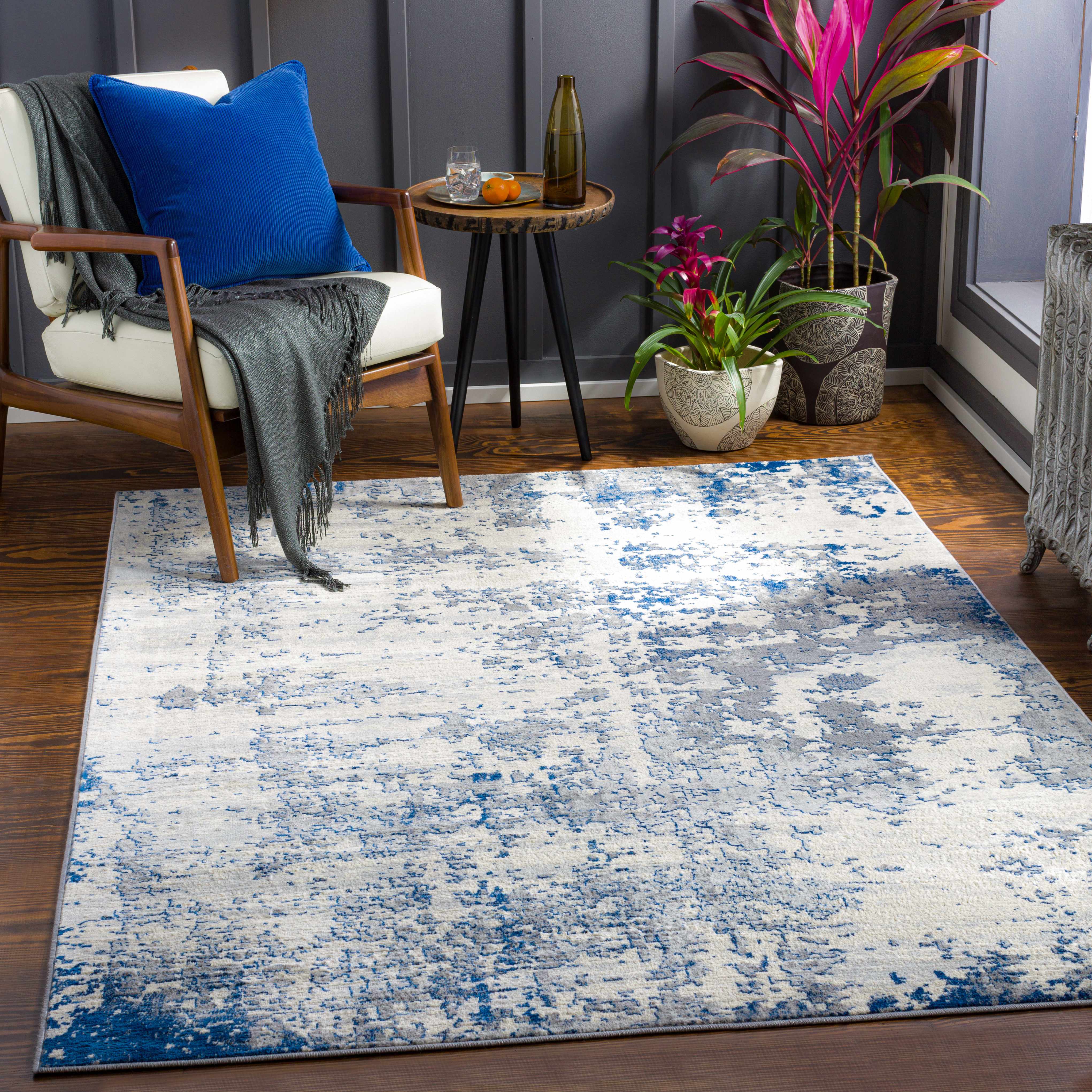 Lubao 2'7in x 7'3in Modern Contemporary Bohemian Abstract Runner - Hauteloom