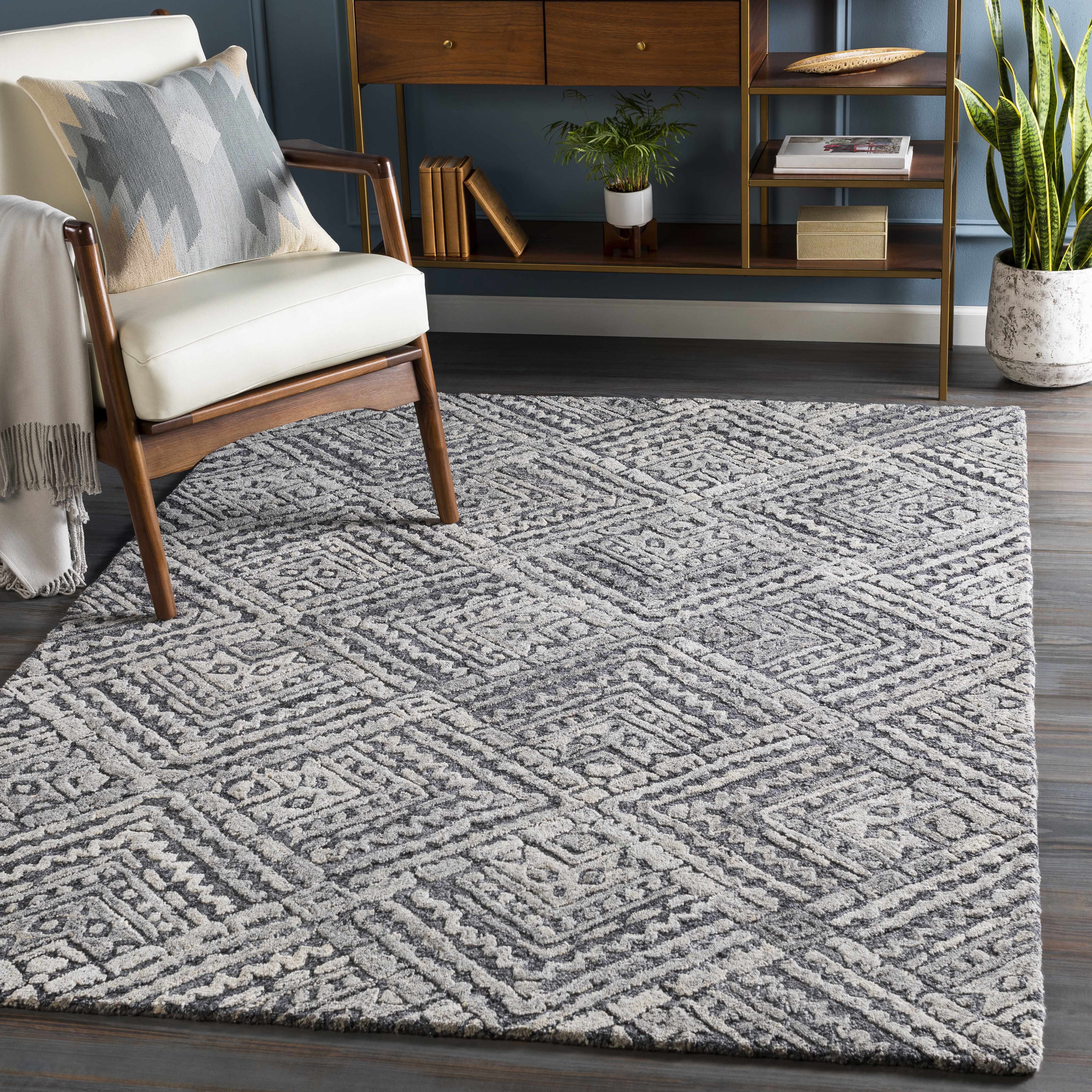 Quinton 9' x 12' Bohemian/ Wool Area Rug - Hauteloom