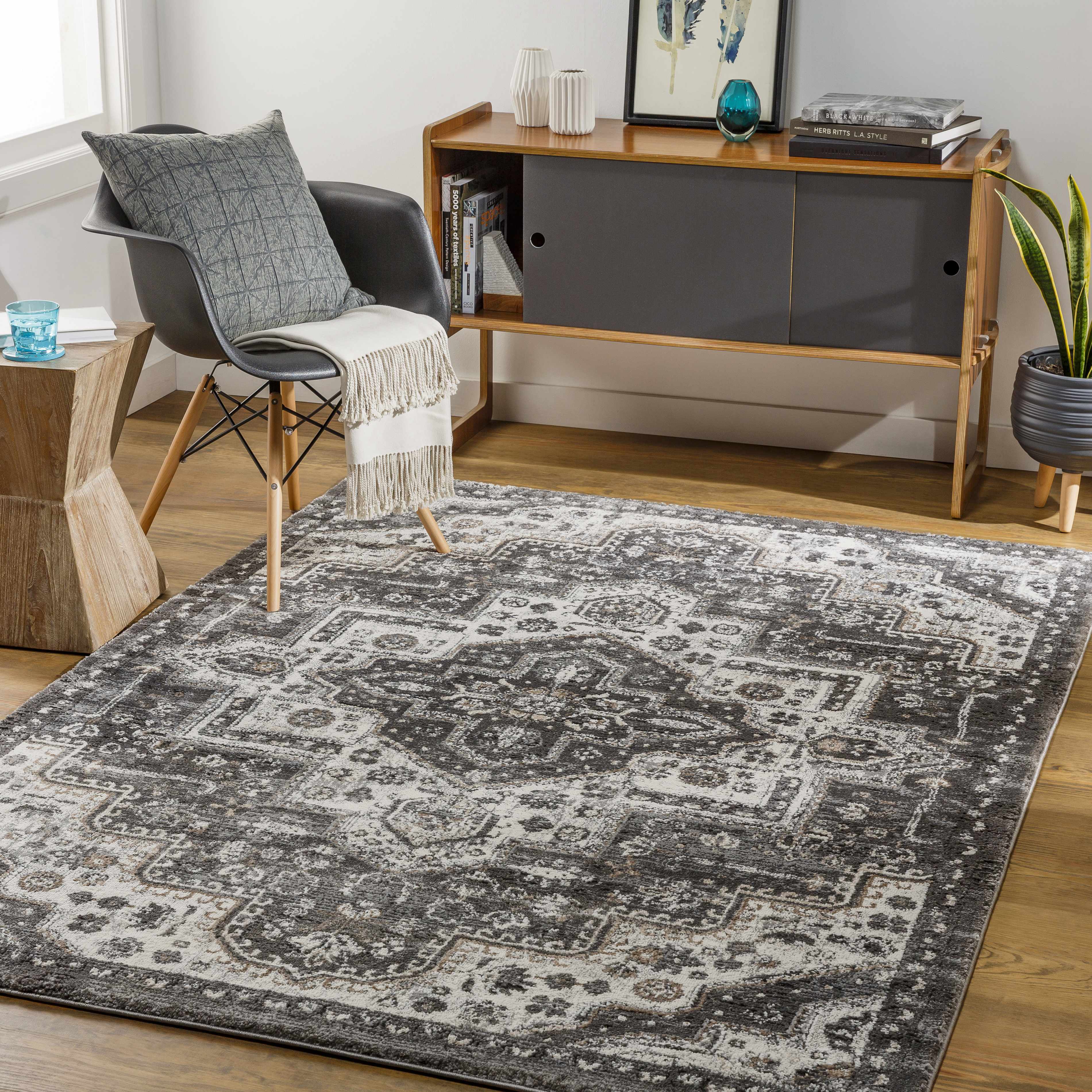 Atipuluhan 7'10in x 10' Updated Traditional Farmhouse Area Rug - Hauteloom