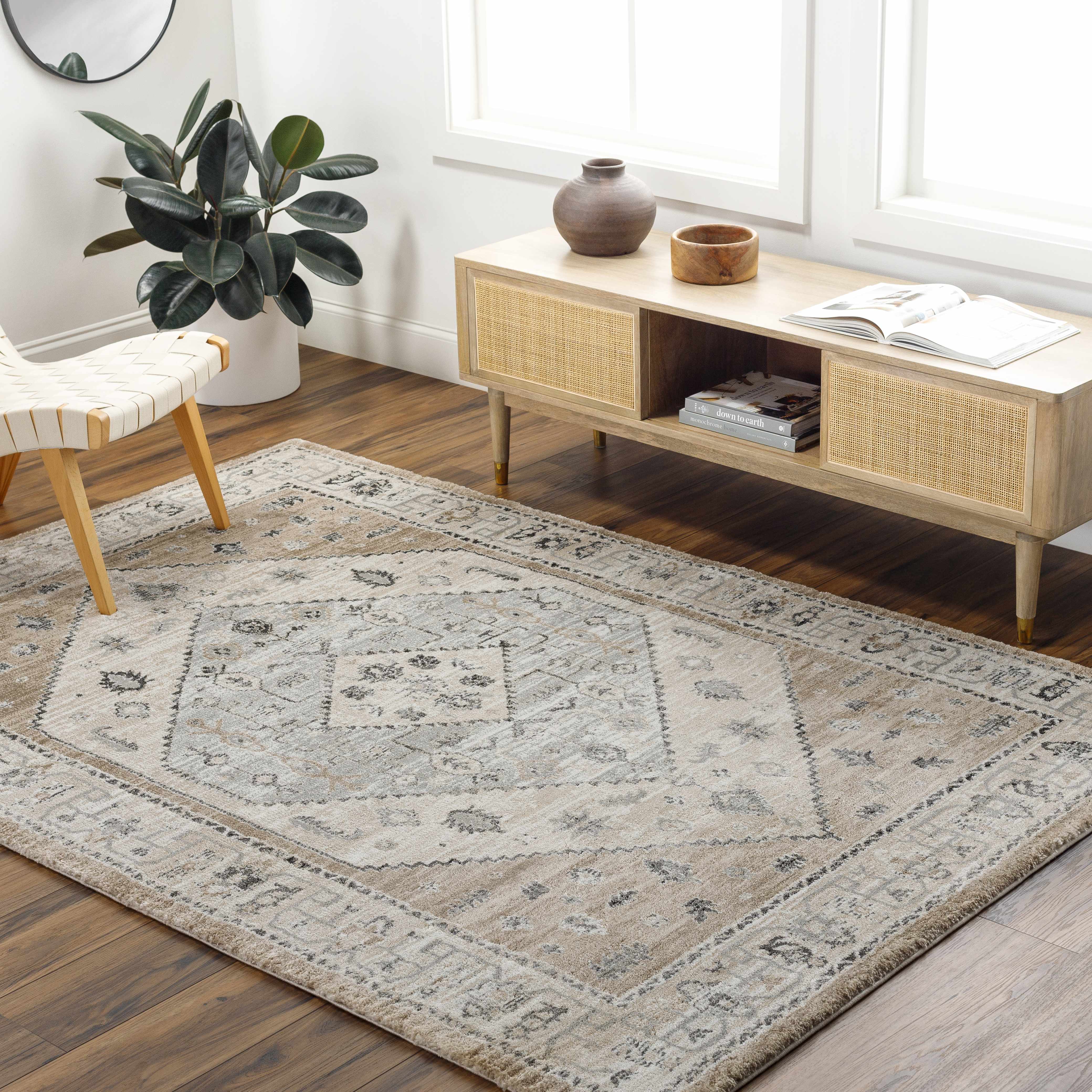 Minal 6'7in x 9' Area Rug - Hauteloom