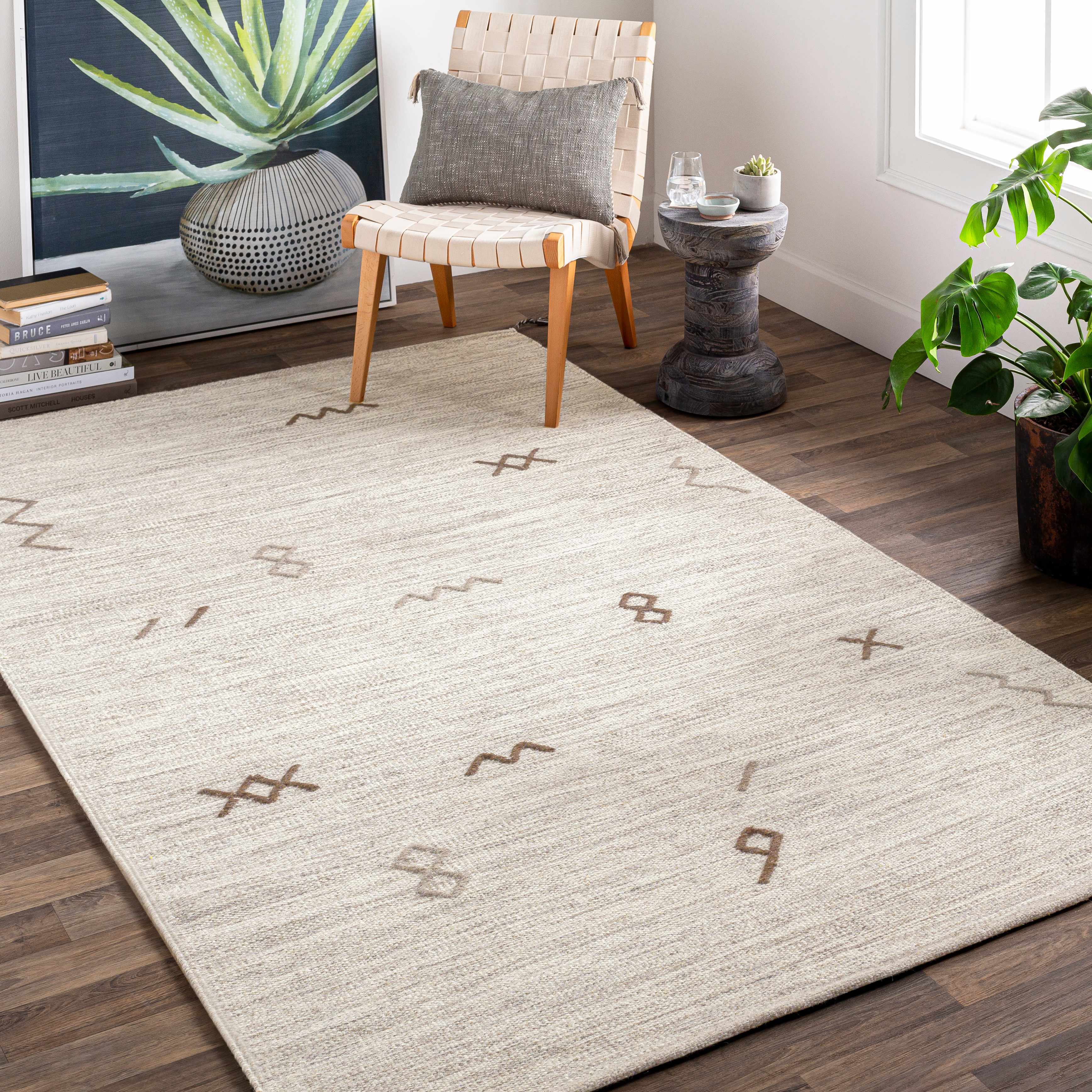 Napaskiak 8' x 11' Bohemian/ Wool Area Rug - Hauteloom