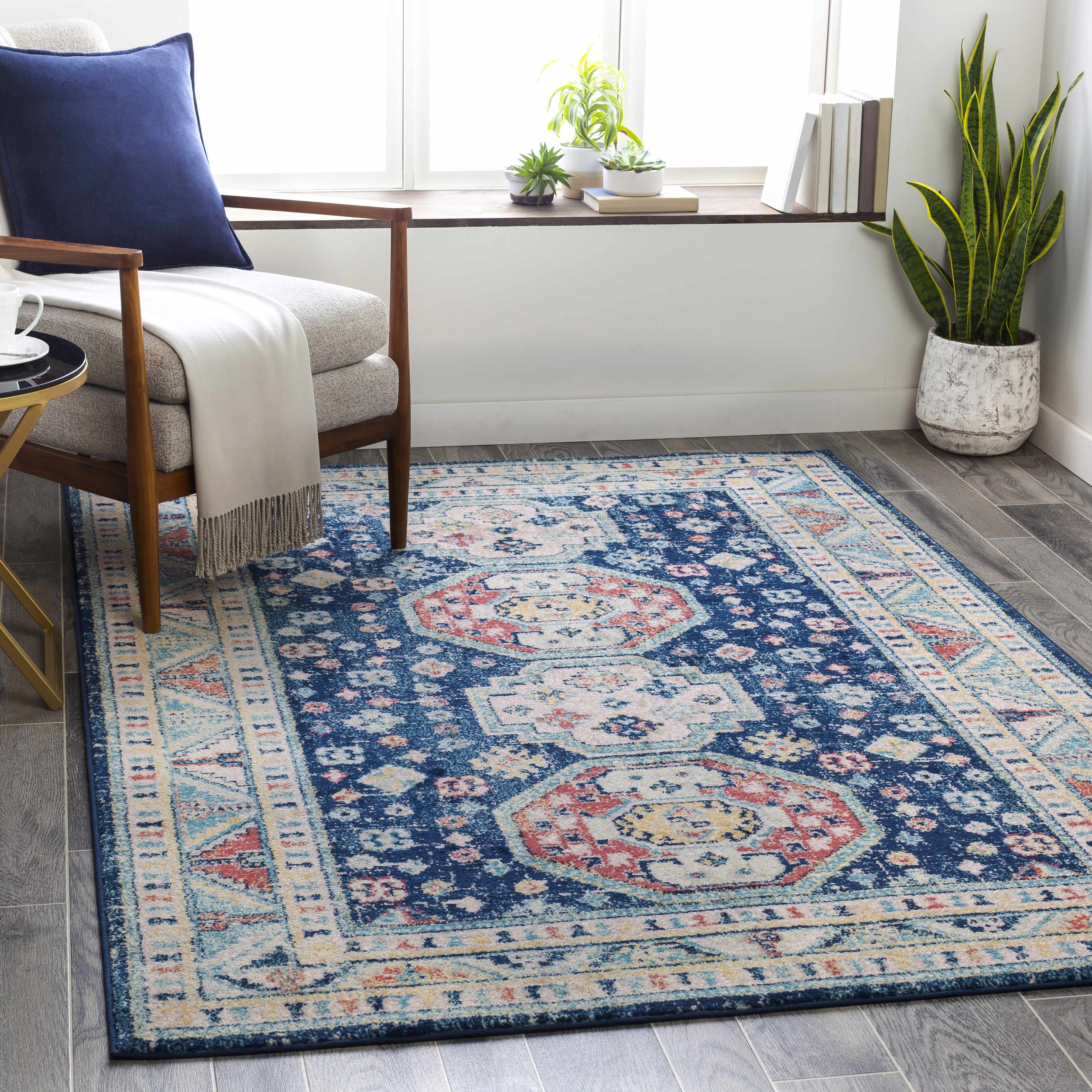 Krebs 6'7in x 9' Traditional Area Rug - Hauteloom