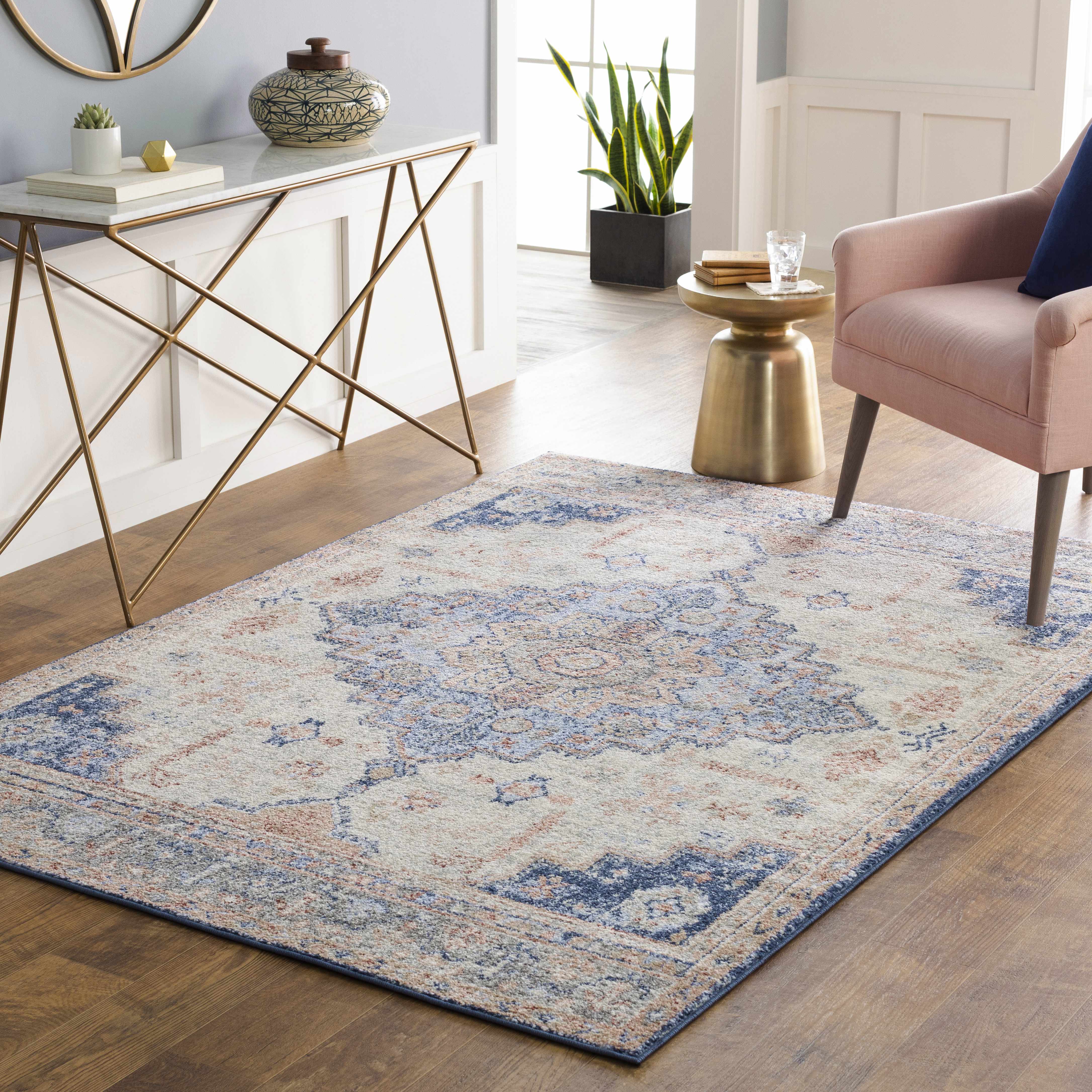 Sandwick 6'7in x 9' Traditional Area Rug - Hauteloom