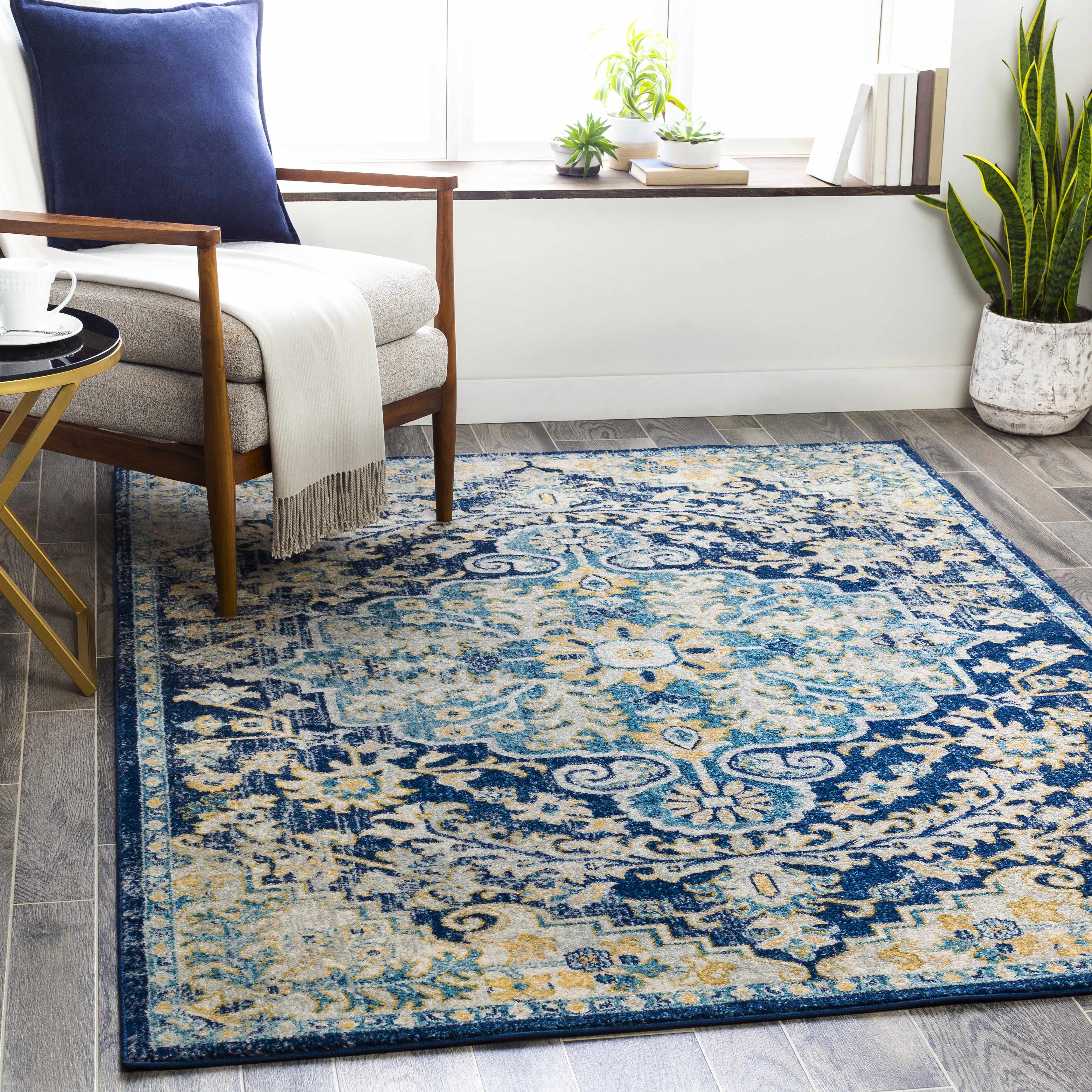 Kurnell 7'10in x 10' Traditional Area Rug - Hauteloom