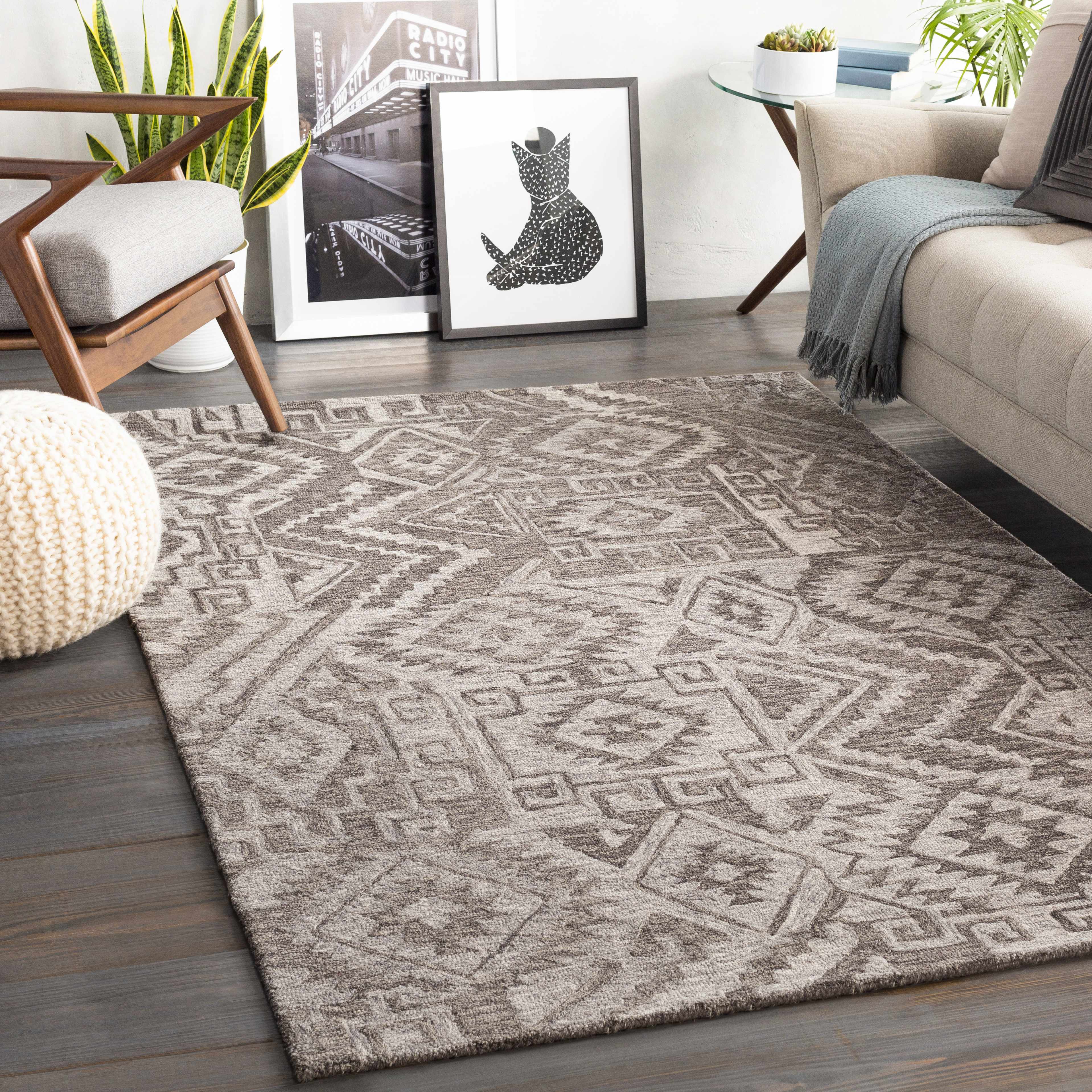 Brookdale 9' x 12' Bohemian/ Wool Area Rug - Hauteloom