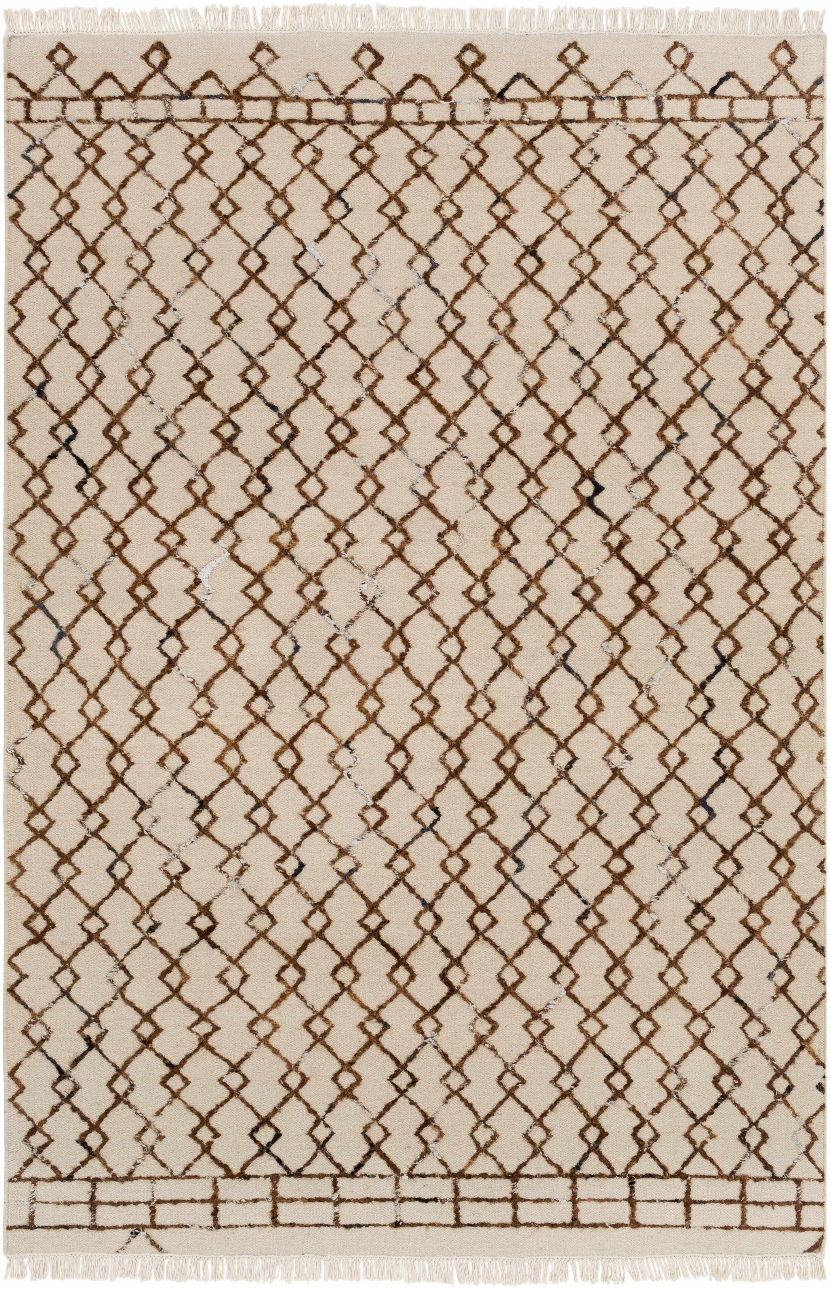 Wesco 2' x 3' Bohemian/ Updated Moroccan Farmhouse Wool Area Rug - Hauteloom