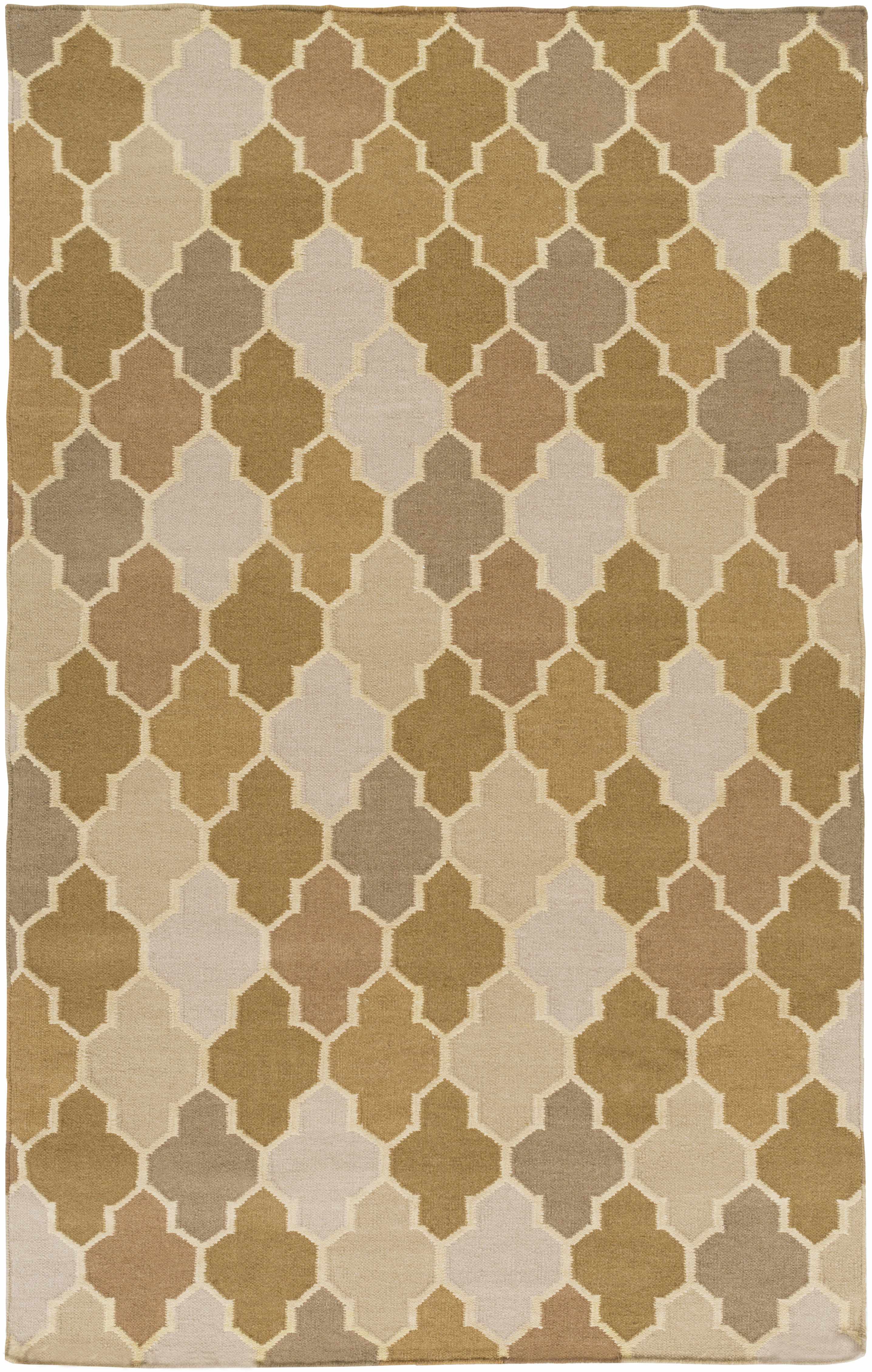 Quebeck 2' x 3' Modern Modern Moroccan Trellis Wool Area Rug - Hauteloom
