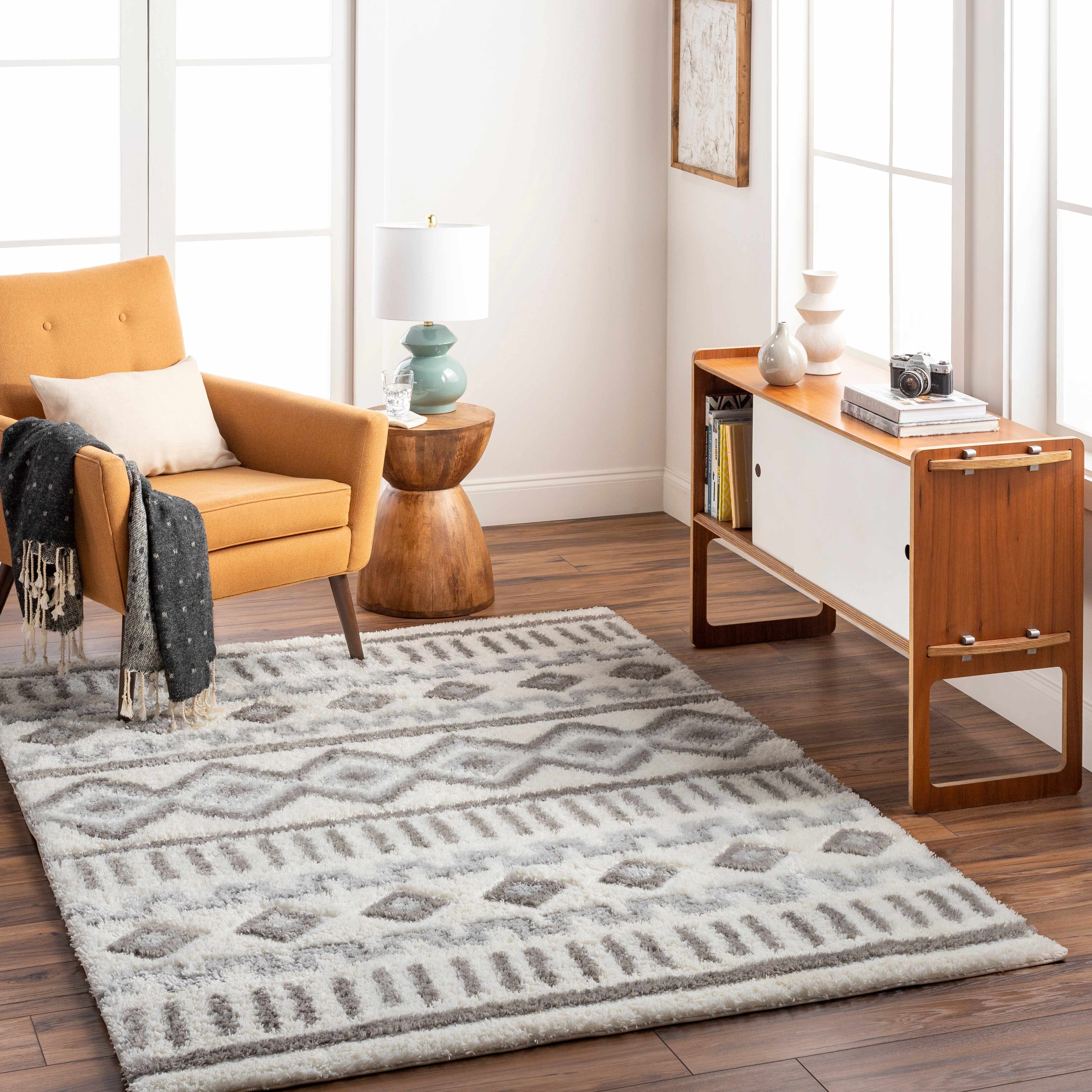 Tevy 6'7in x 9' Area Rug - Hauteloom