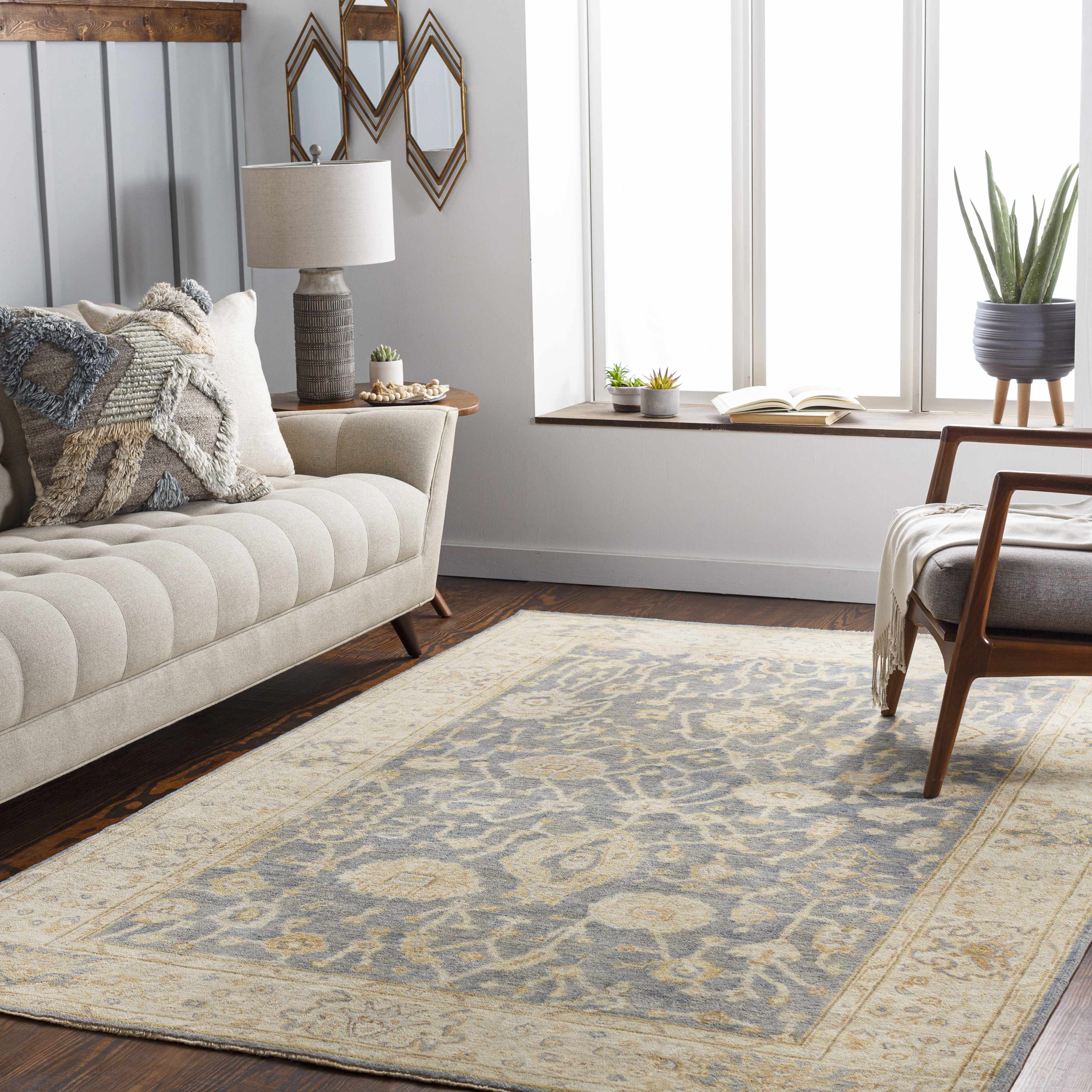 Penyffordd 6' x 9' Traditional Wool Area Rug - Hauteloom