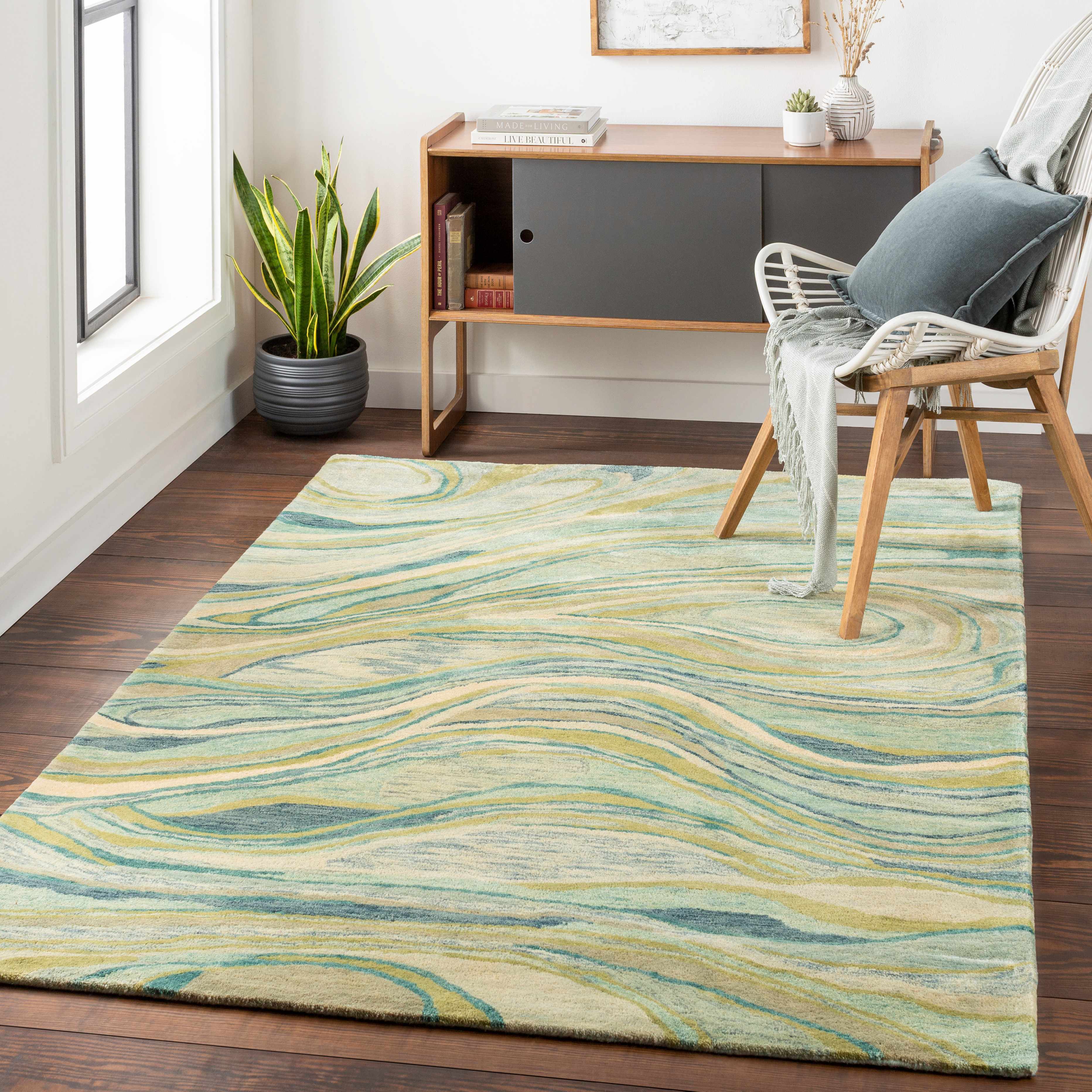 Medfield 2' x 3' Modern Wool Area Rug - Hauteloom