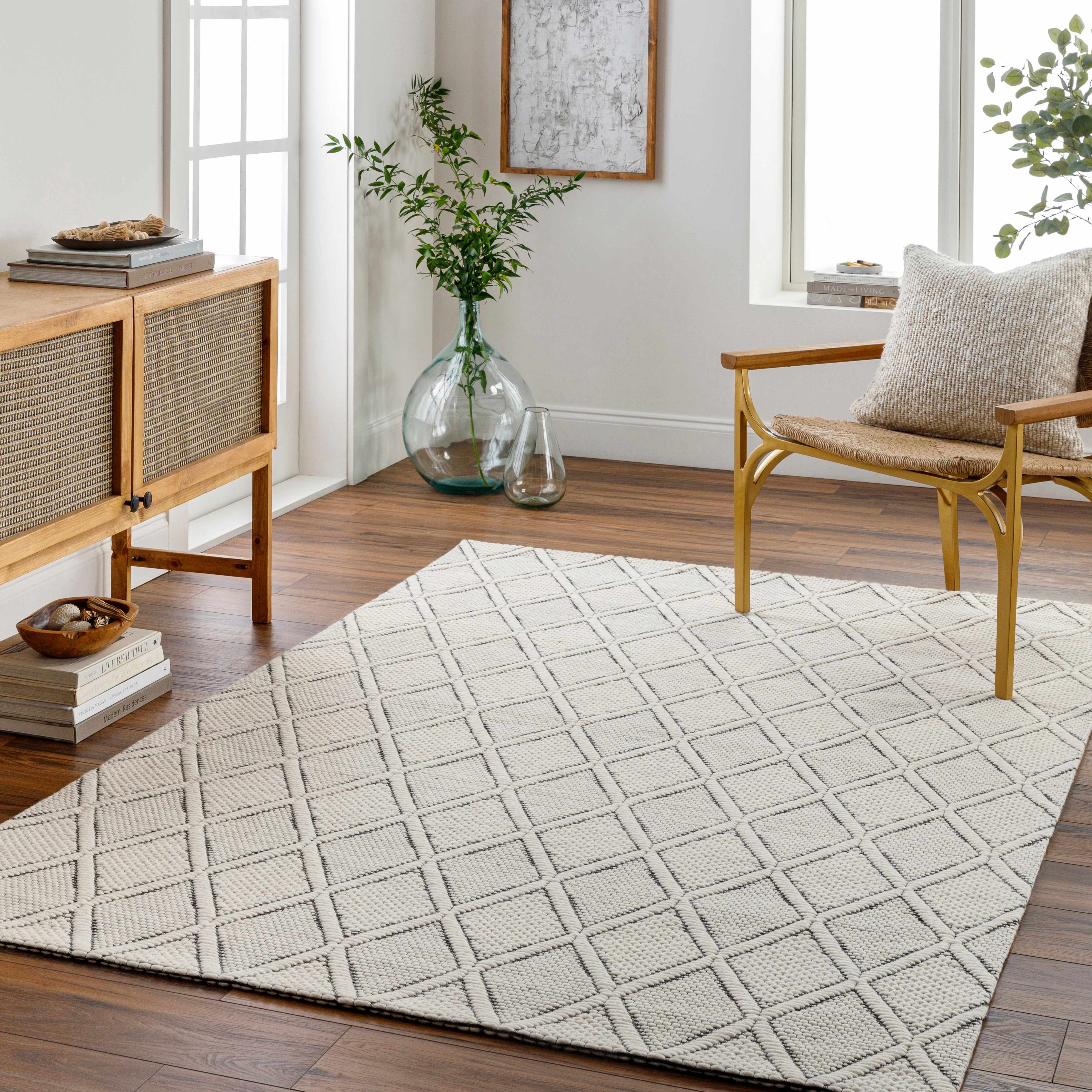 Aeron 6' x 9' Wool Area Rug - Hauteloom