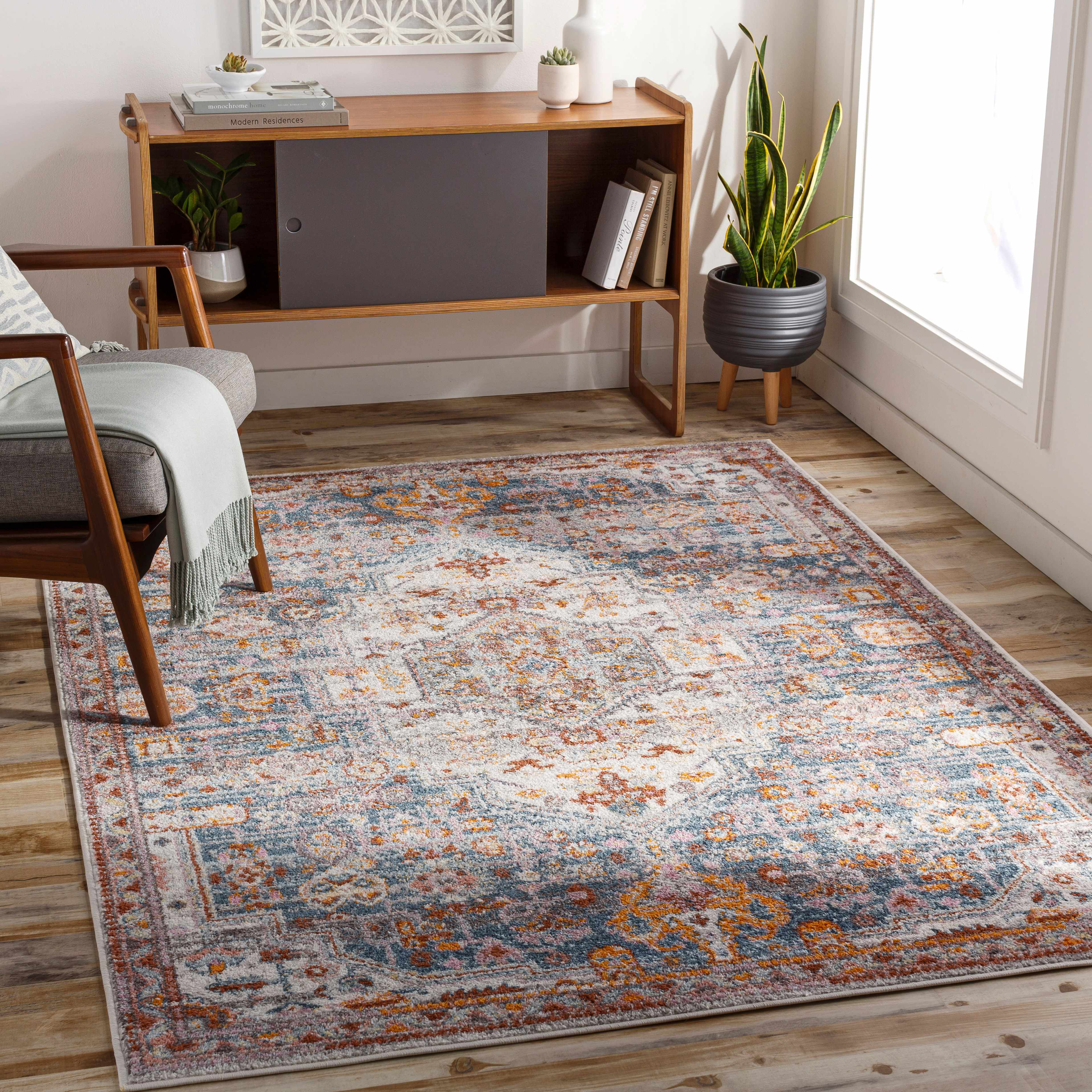 Pietermaritzburg 7'10in x 10'3in Traditional Updated Traditional Farmhouse Area Rug - Hauteloom