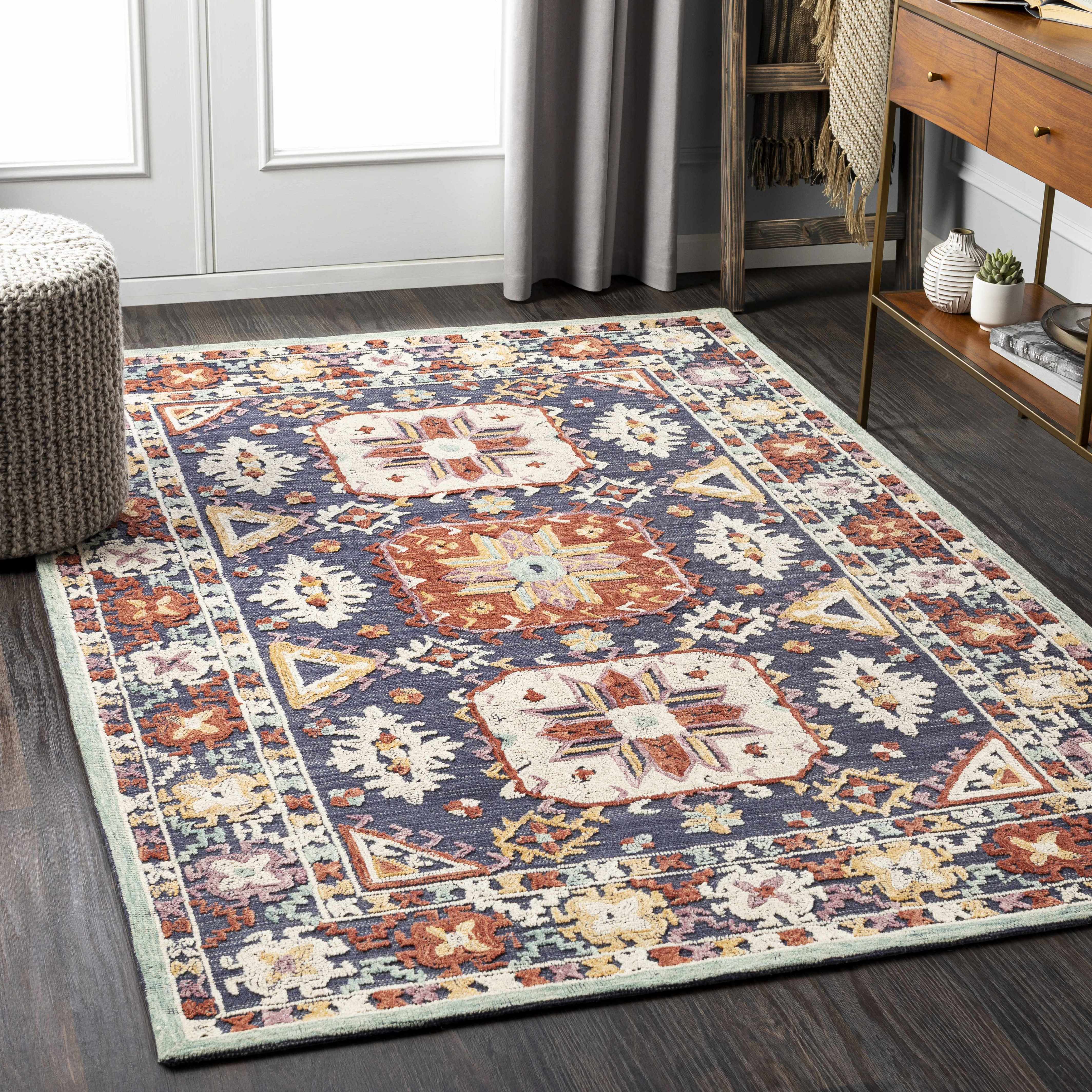 Haxey 5' x 7'6in Traditional Wool Area Rug - Hauteloom