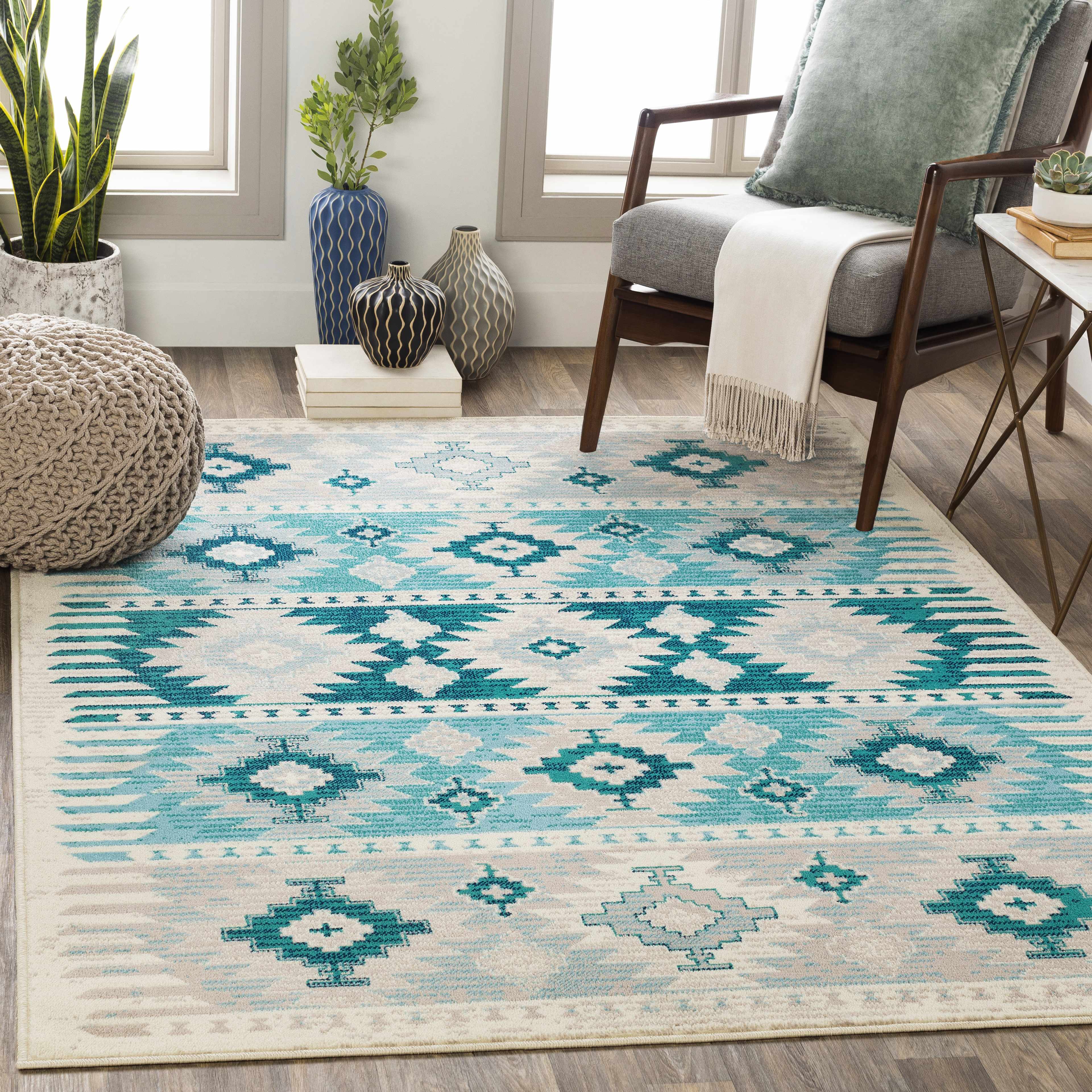 Nathalia 5'3in x 7'9in Rustic Area Rug - Hauteloom