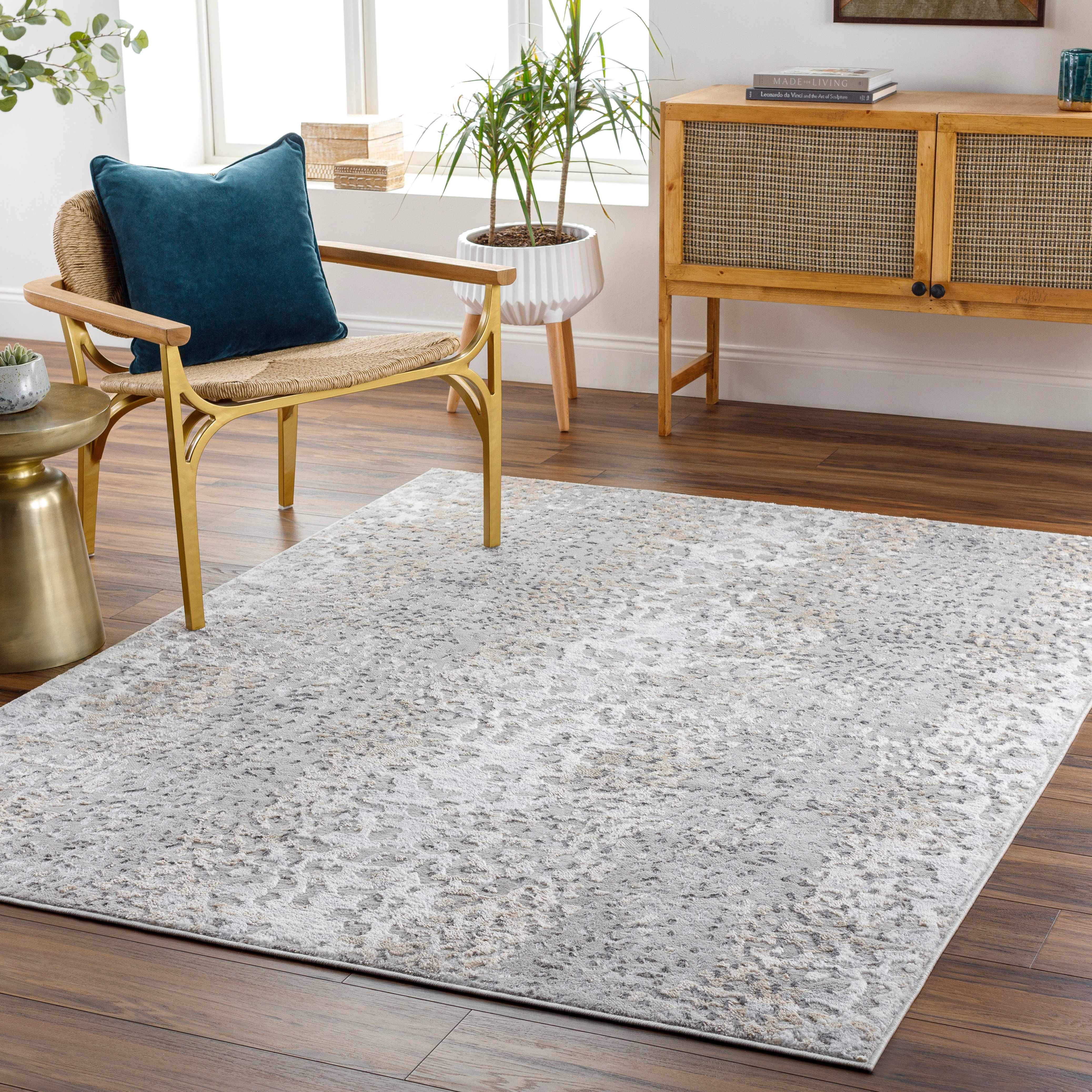 Waroona 6'7in x 9'2in Modern Area Rug - Hauteloom