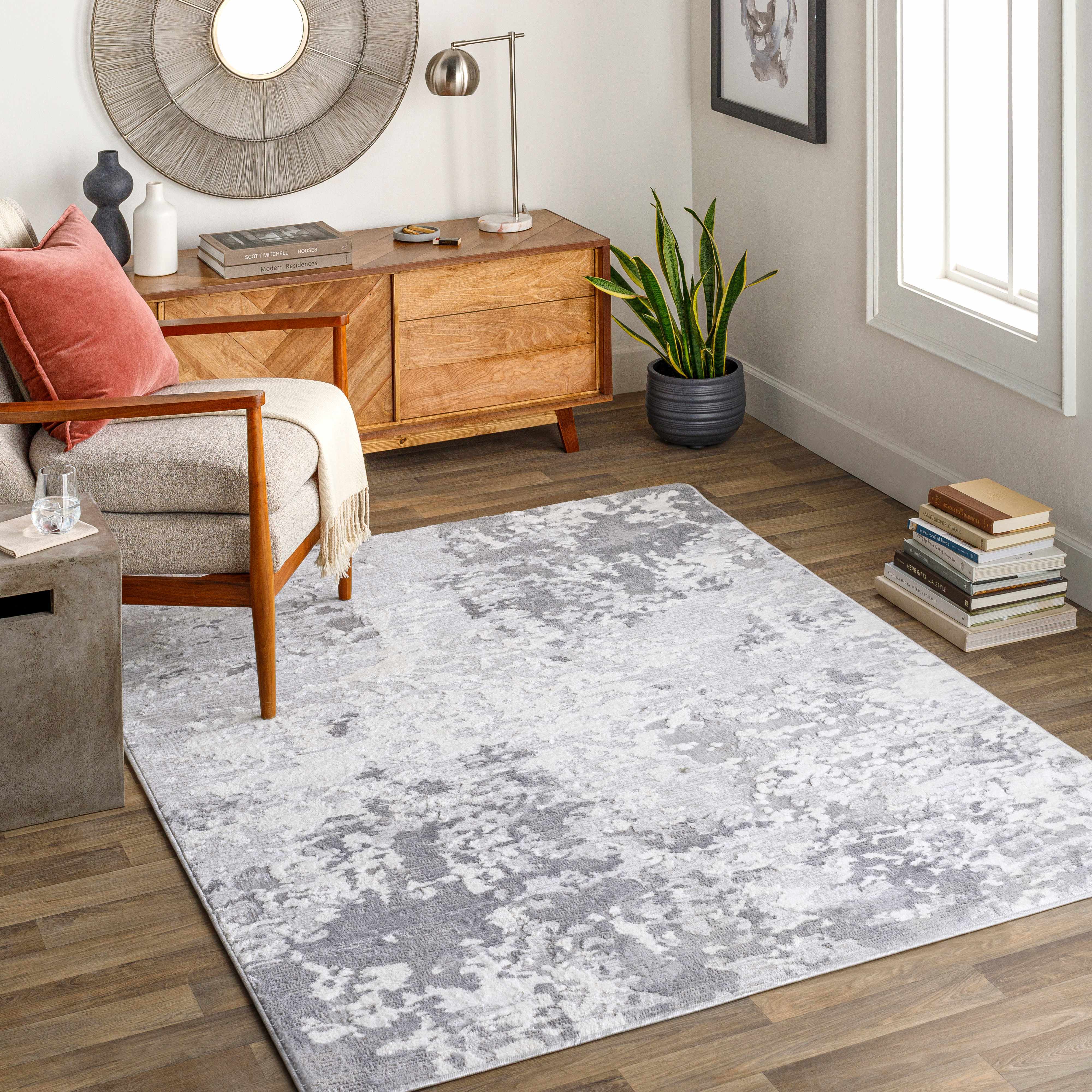 Midway 6'7in x 9'2in Modern Area Rug - Hauteloom