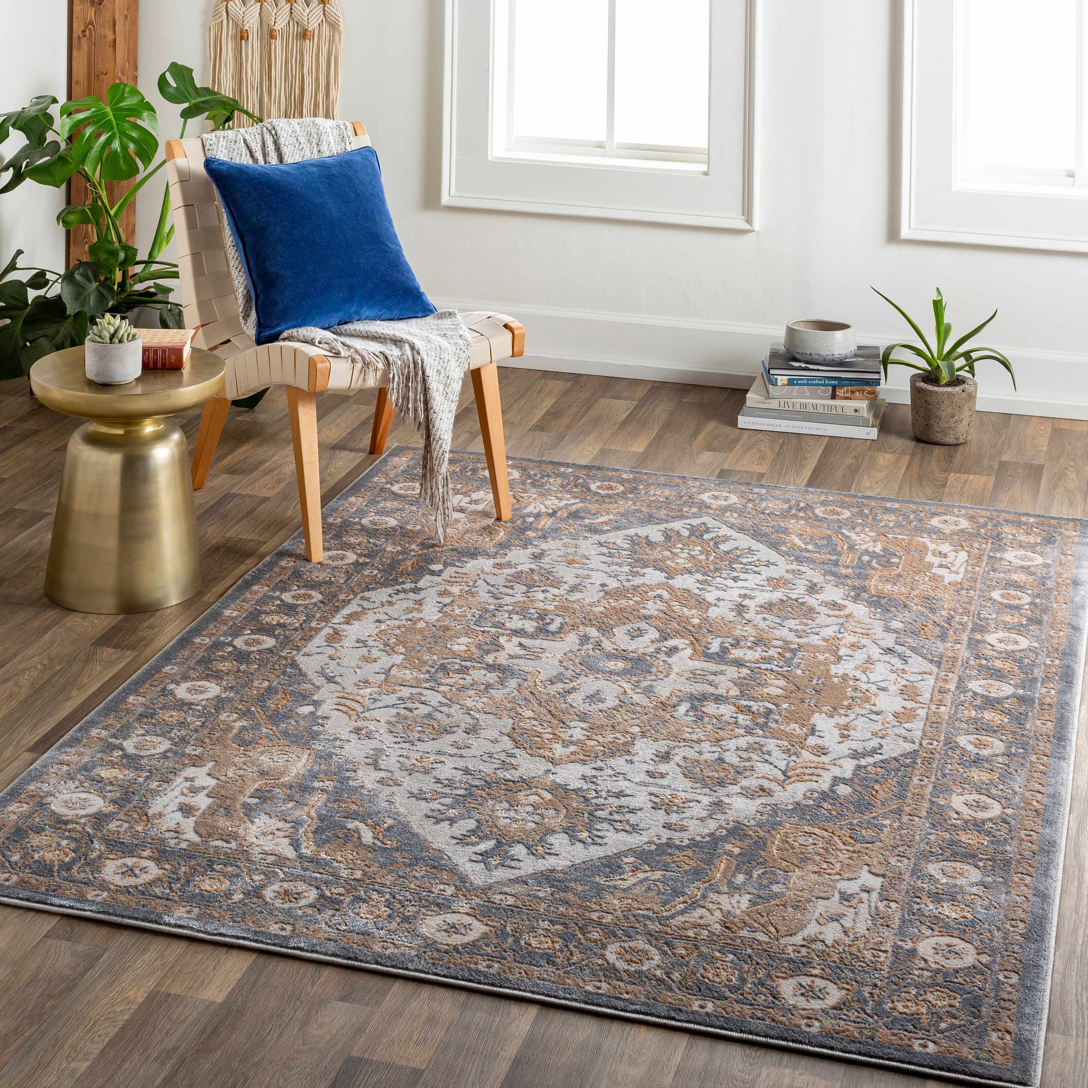 Giresun 6'7in x 9'2in Contemporary Bohemian Abstract Area Rug - Hauteloom