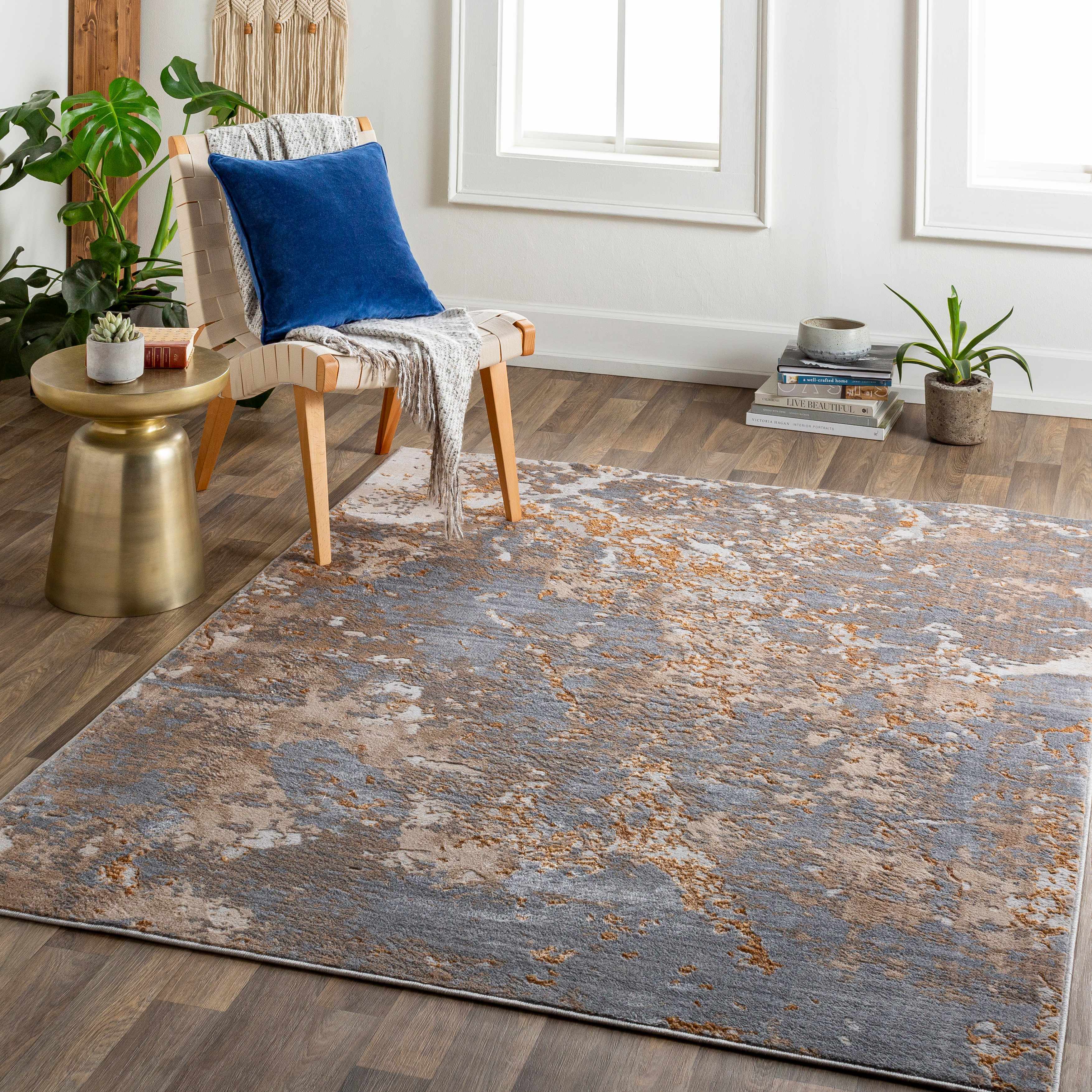 McAlmont 6'7in x 9'2in Contemporary Bohemian Abstract Area Rug - Hauteloom