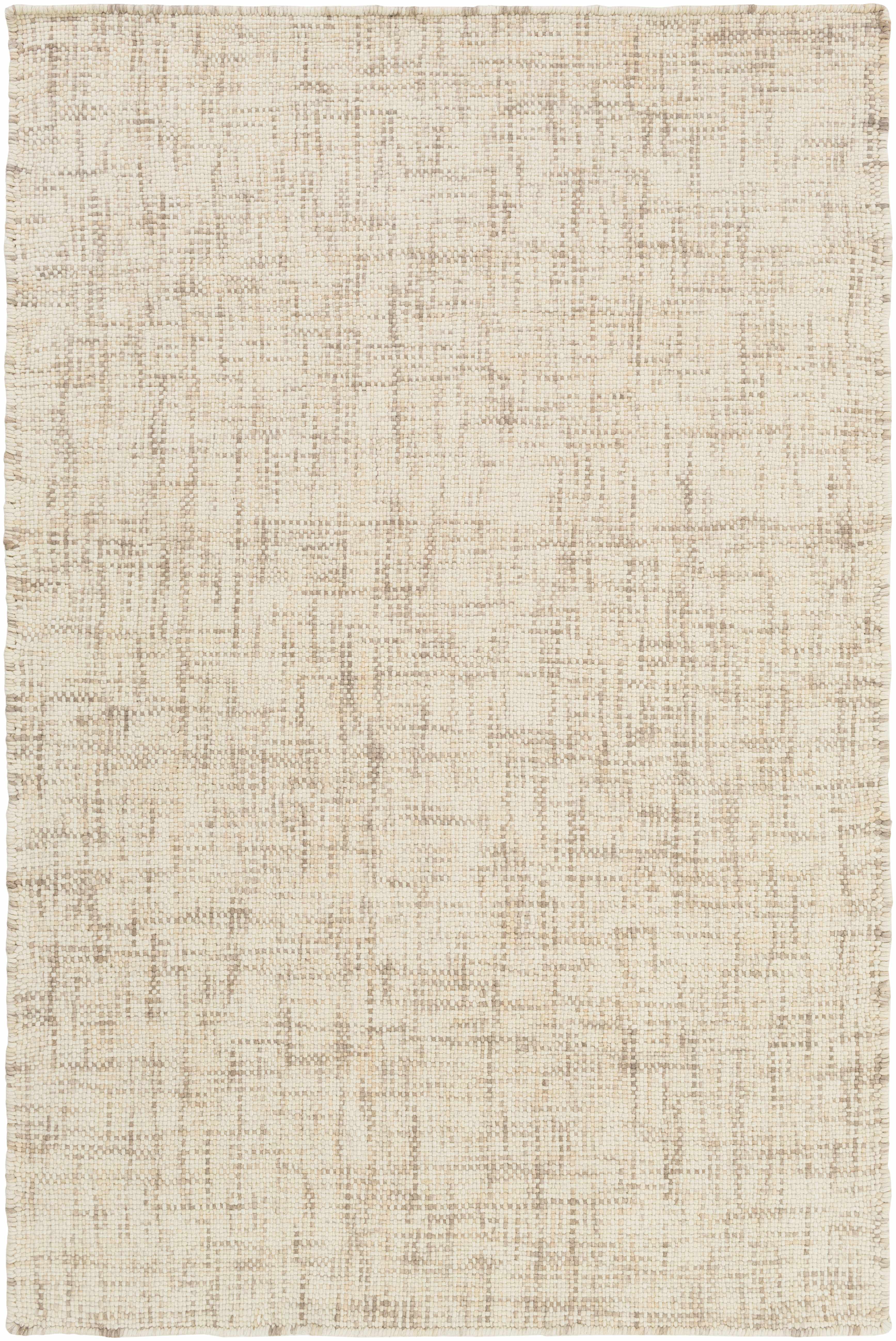 Langeloth 2' x 3' Texture Solid Stripes Wool Area Rug - Hauteloom