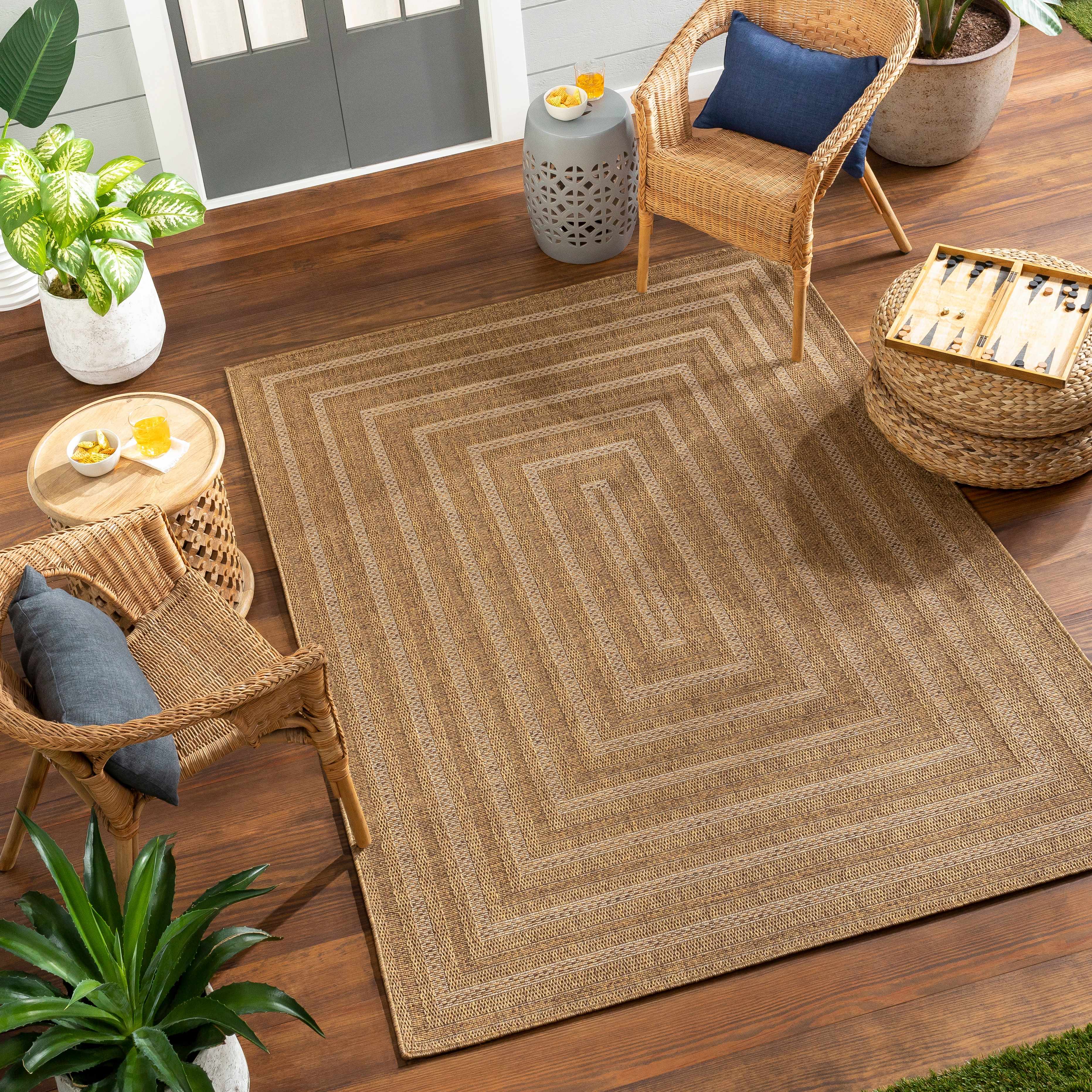 Dyami 5'3in x 7' Outdoor Area Rug - Hauteloom