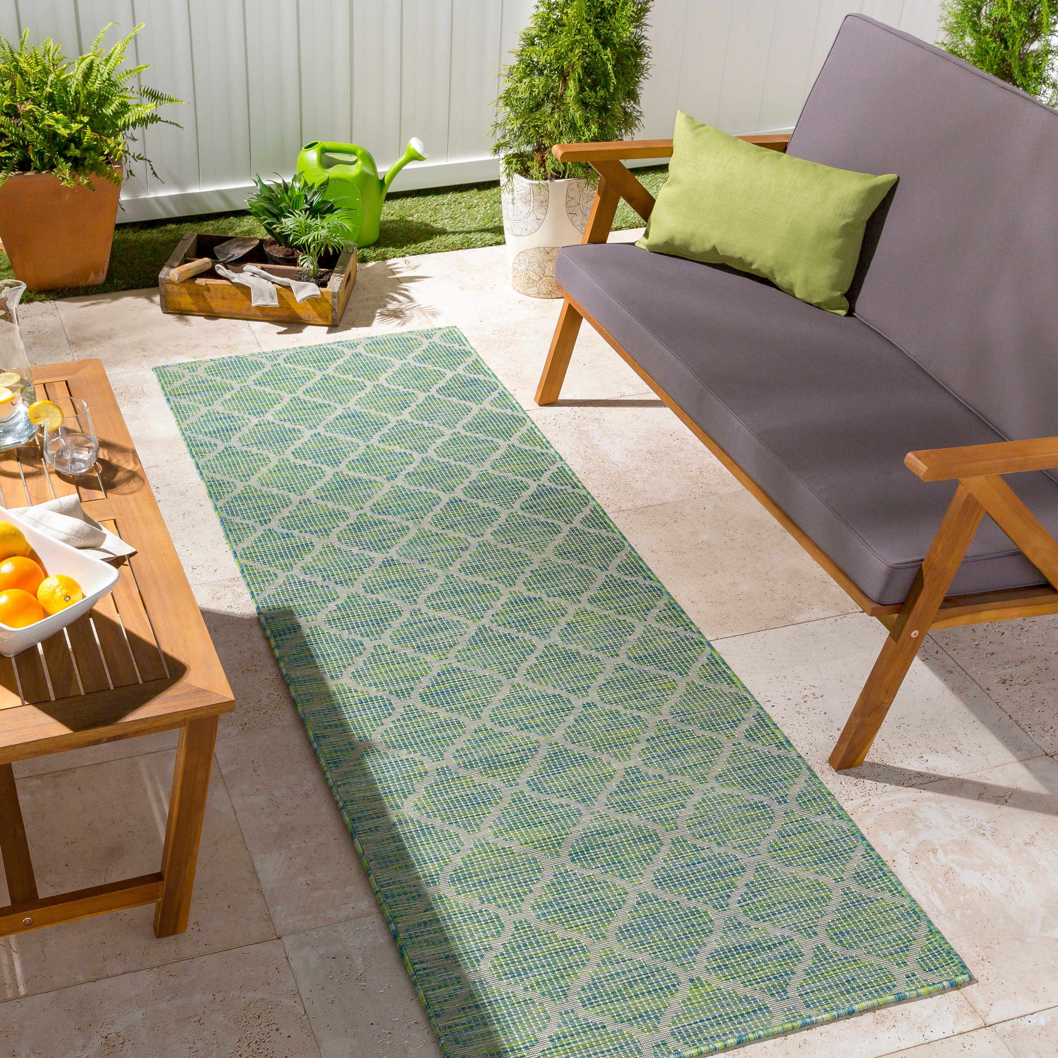 Heage 7'8in x 10' Outdoor Area Rug - Hauteloom