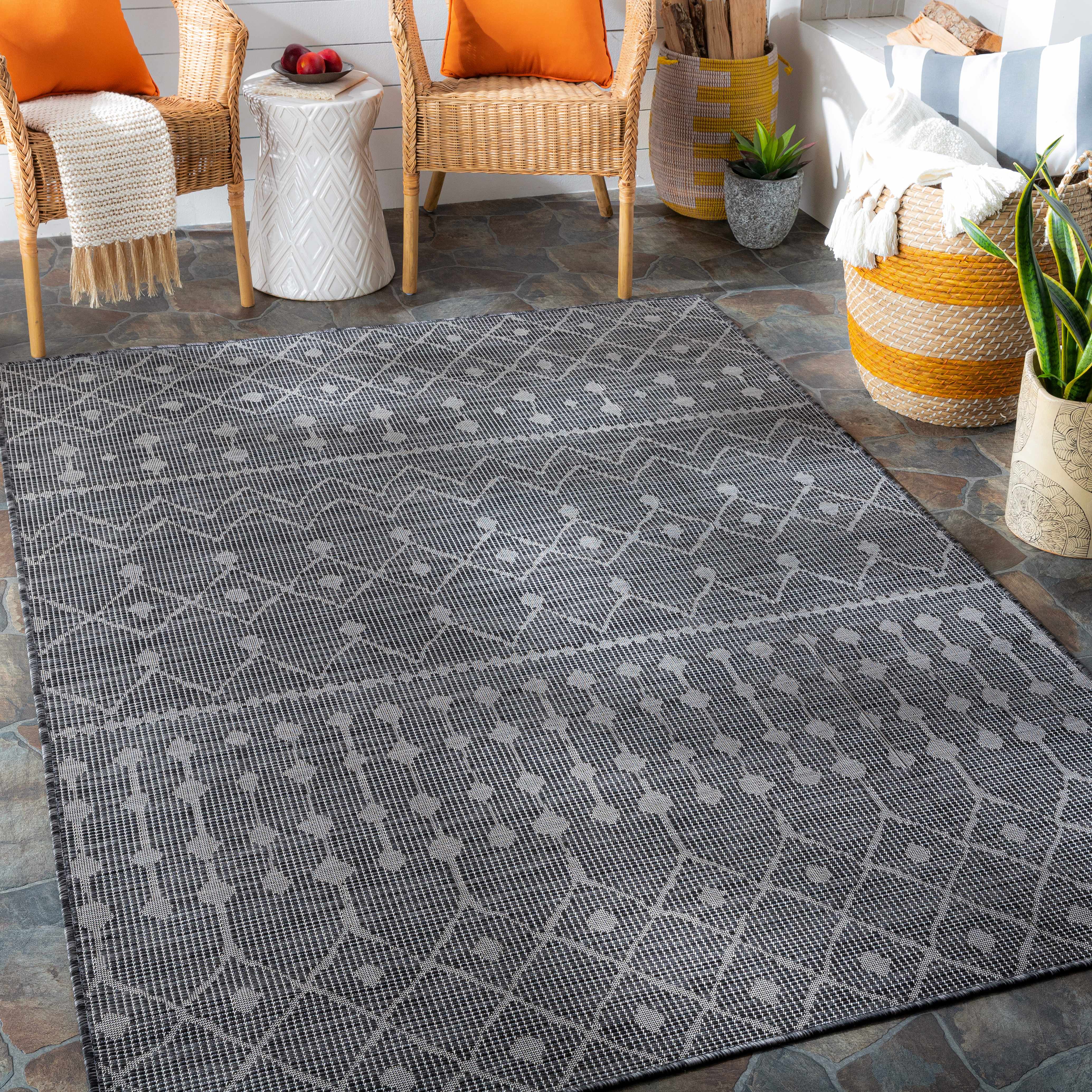 Hamel 5'1in x 7' Outdoor Area Rug - Hauteloom