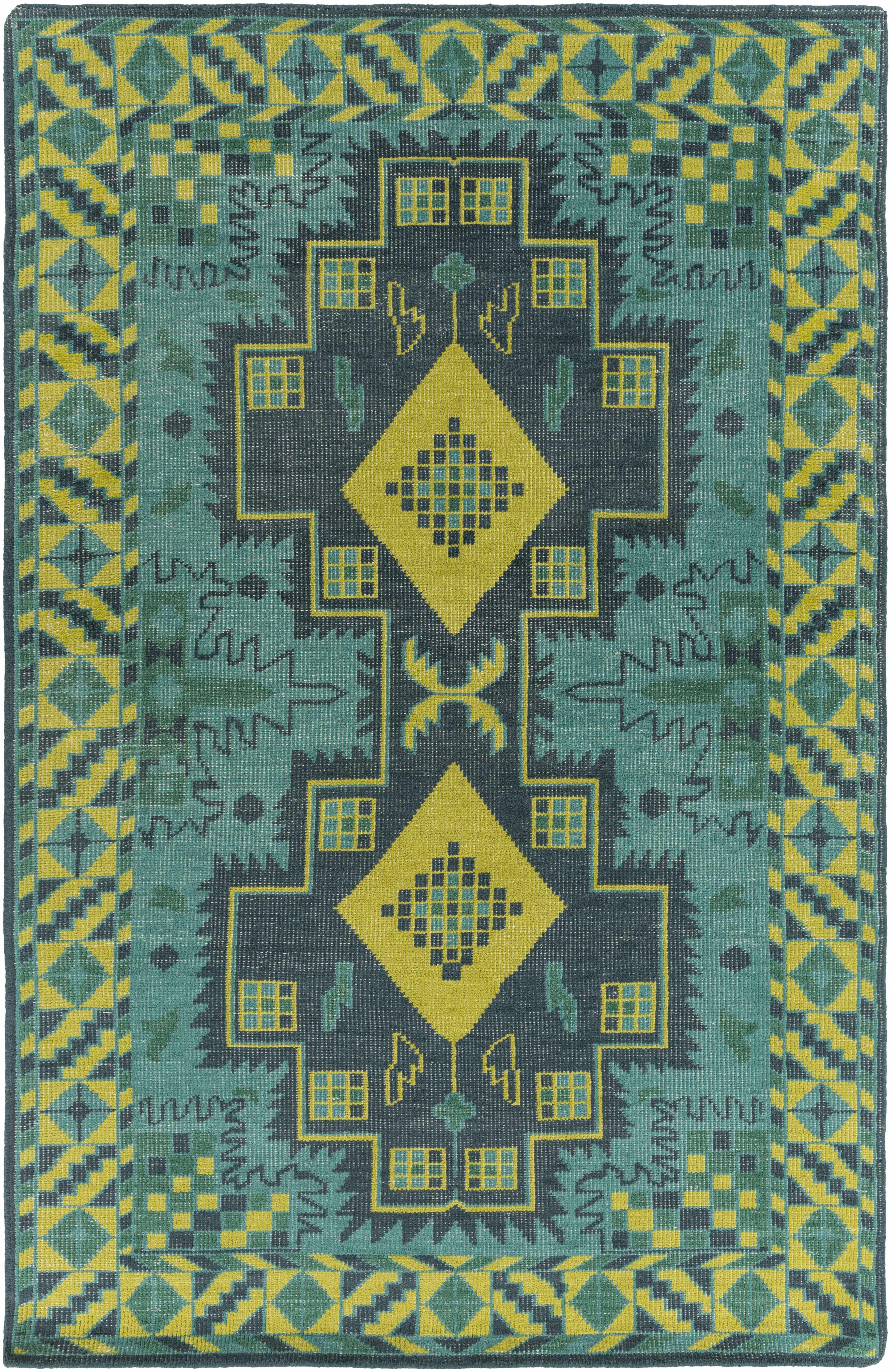 Snyderville 5'6in x 8'6in Traditional Handmade Updated Traditional Wool Area Rug - Hauteloom