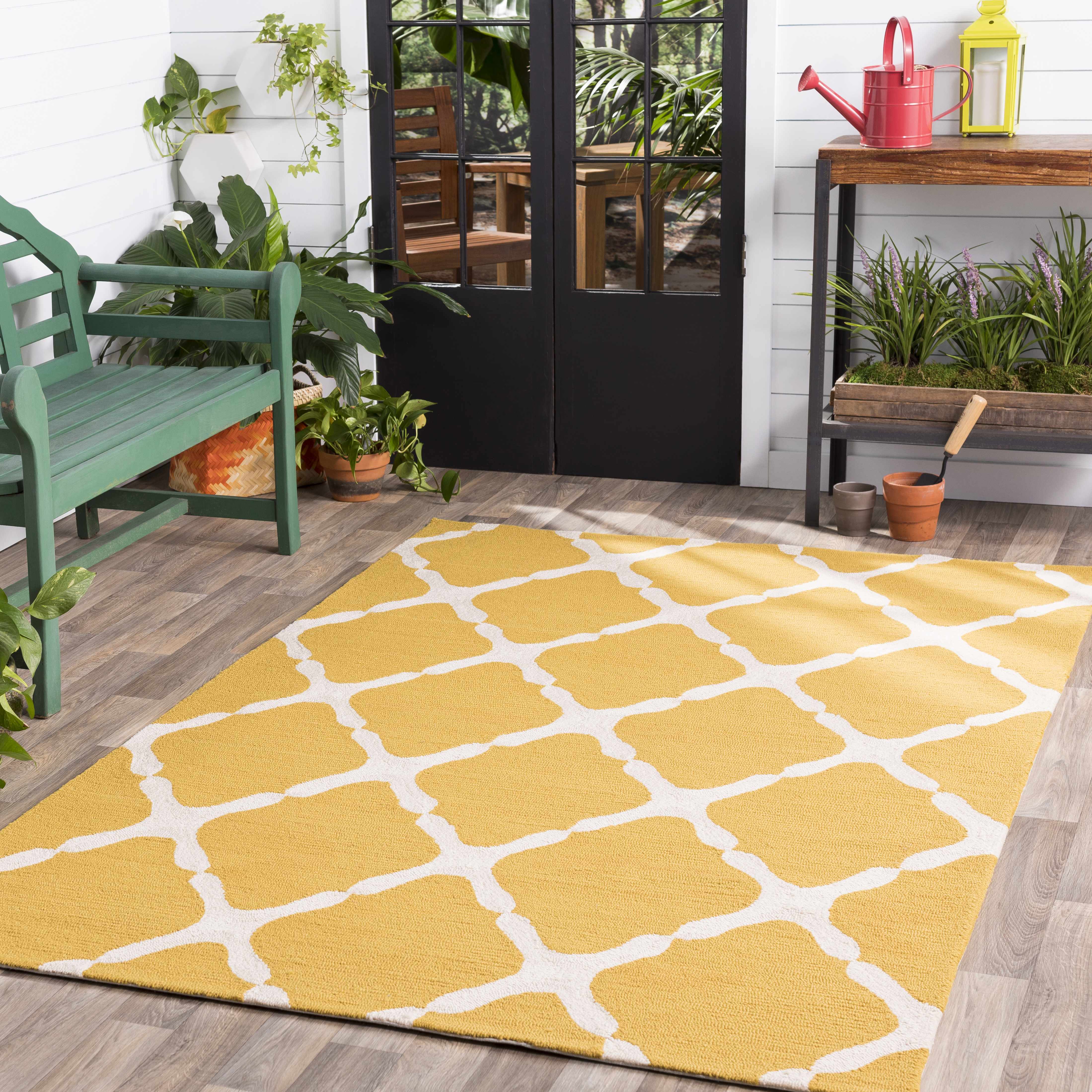 Roper 9' x 12' Indoor / Outdoor Handhooked Outdoor/indoor Outdoor Area Rug - Hauteloom