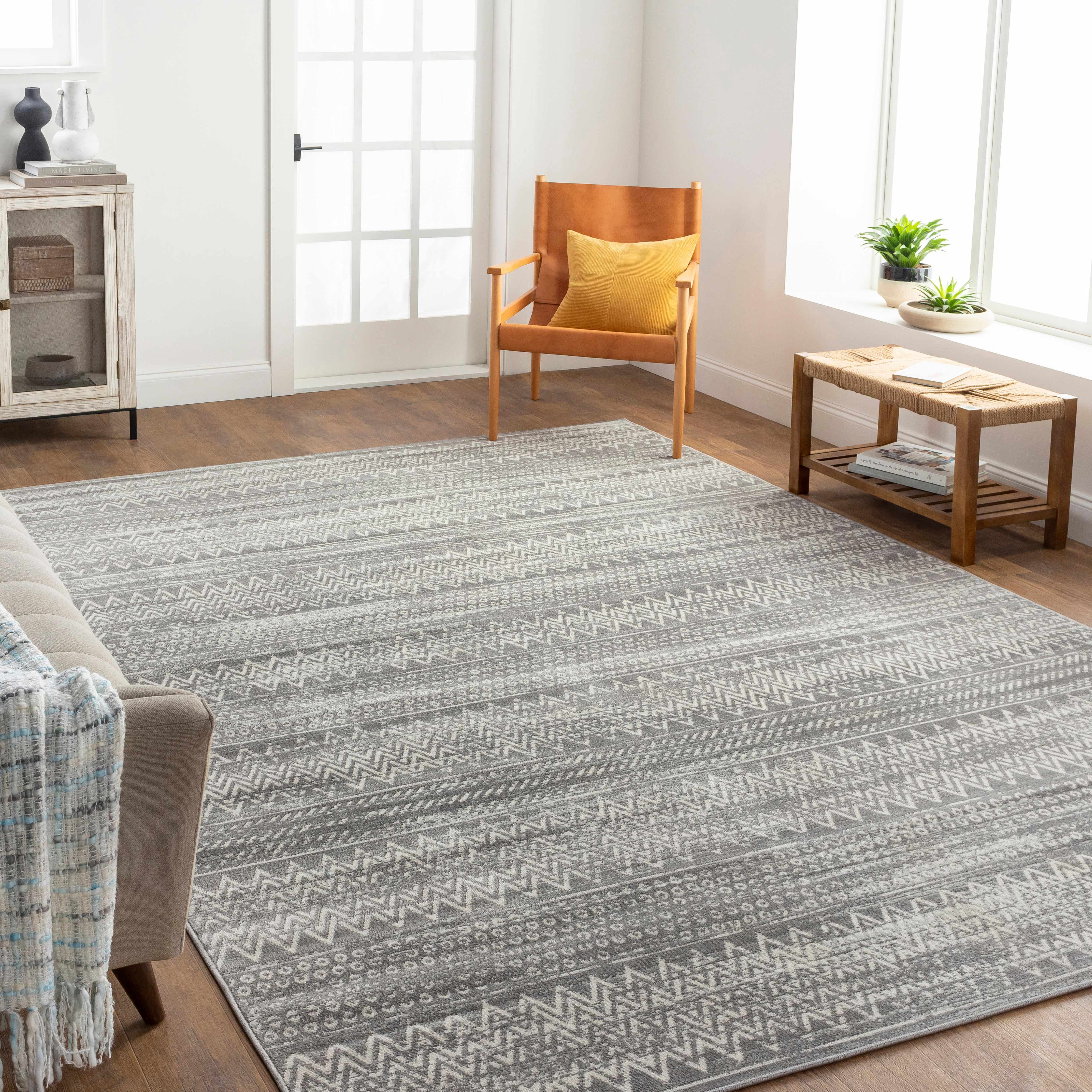 Busay 7'10in x 10' Outdoor Farmhouse Moroccan Outdoor Area Rug - Hauteloom