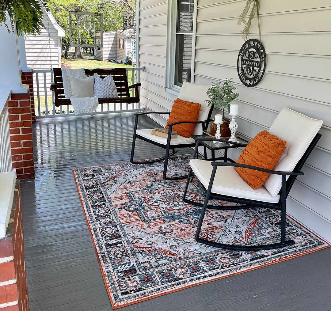 Balabagan 7'10in x 10' Updated Traditional Farmhouse Outdoor Area Rug - Hauteloom