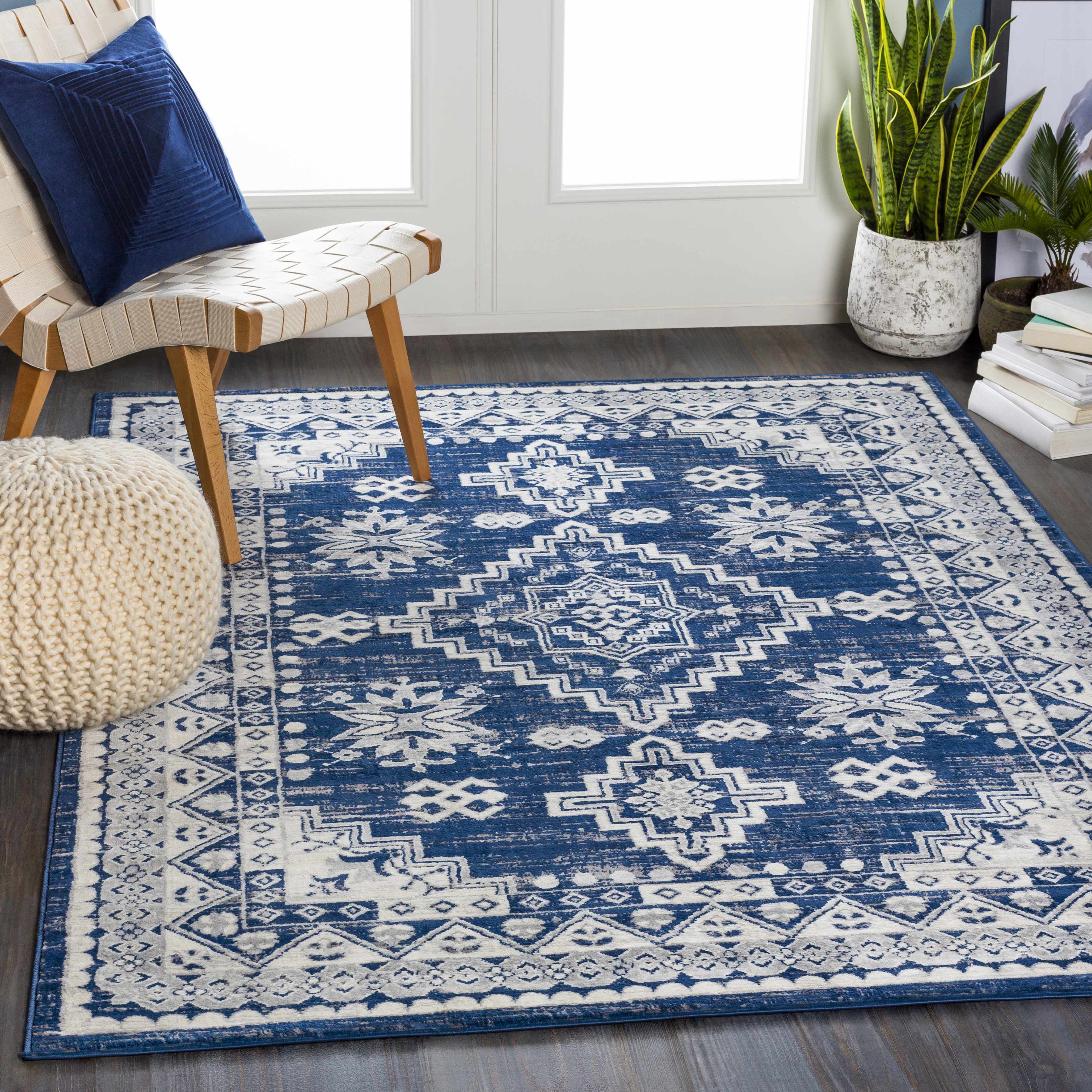 Ryton 6'7in x 9' Traditional Area Rug - Hauteloom