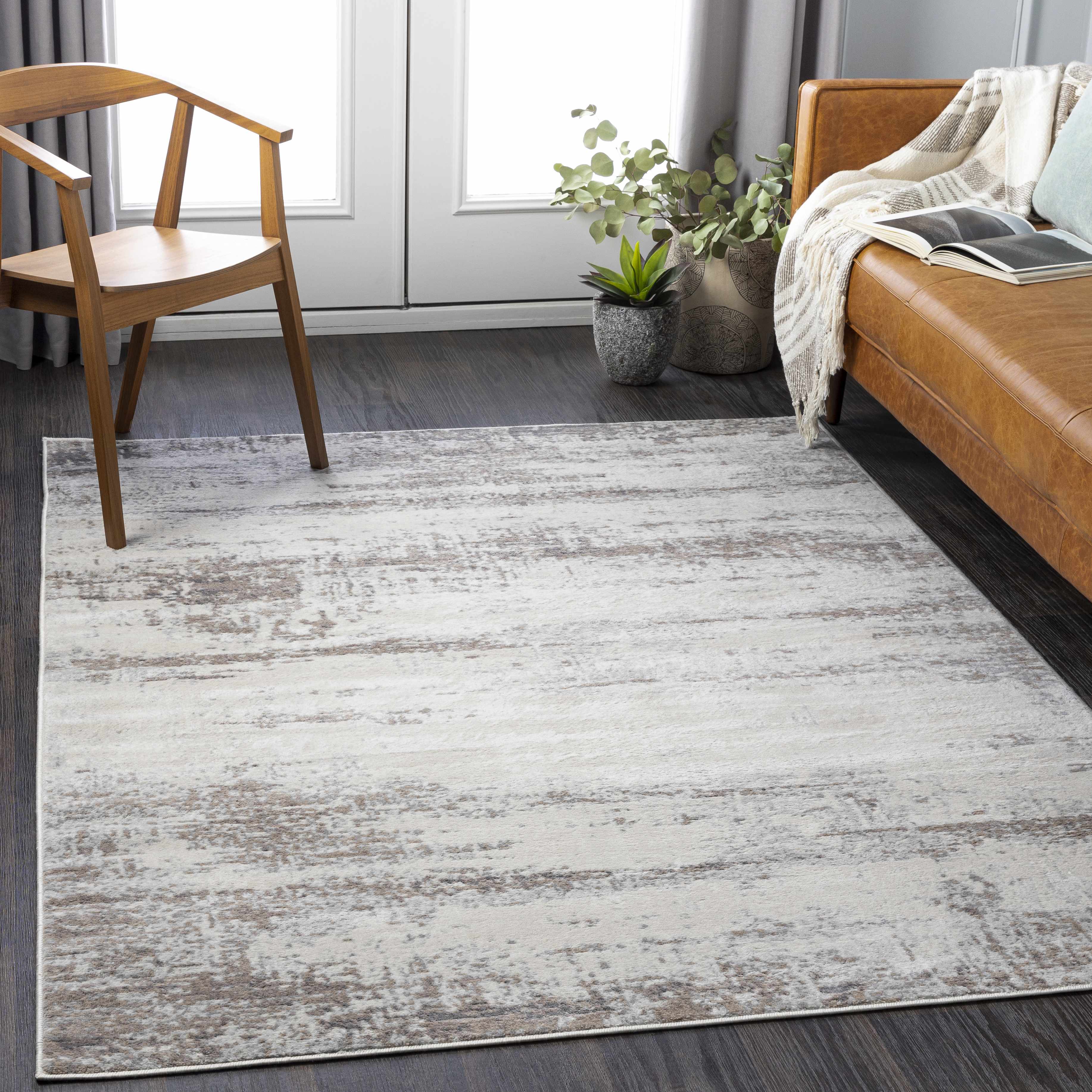 Manzanola 6'7in x 9' Modern Area Rug - Hauteloom