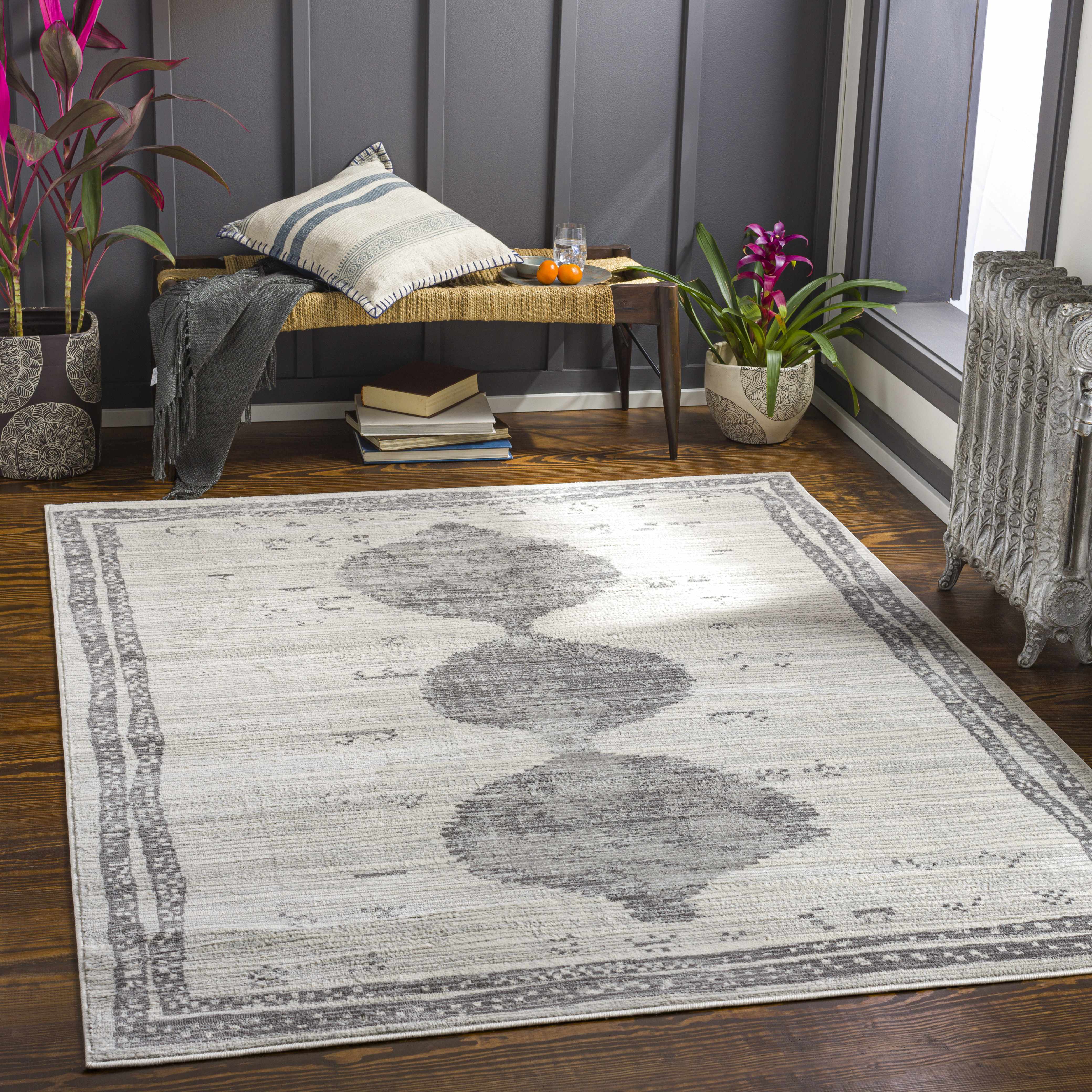 Ridgmont 6'7in x 9' Updated Traditional Farmhouse Area Rug - Hauteloom